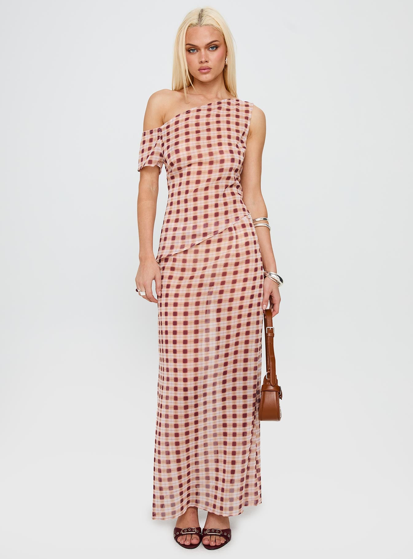 Surina Skirt Peach Check - Image 3