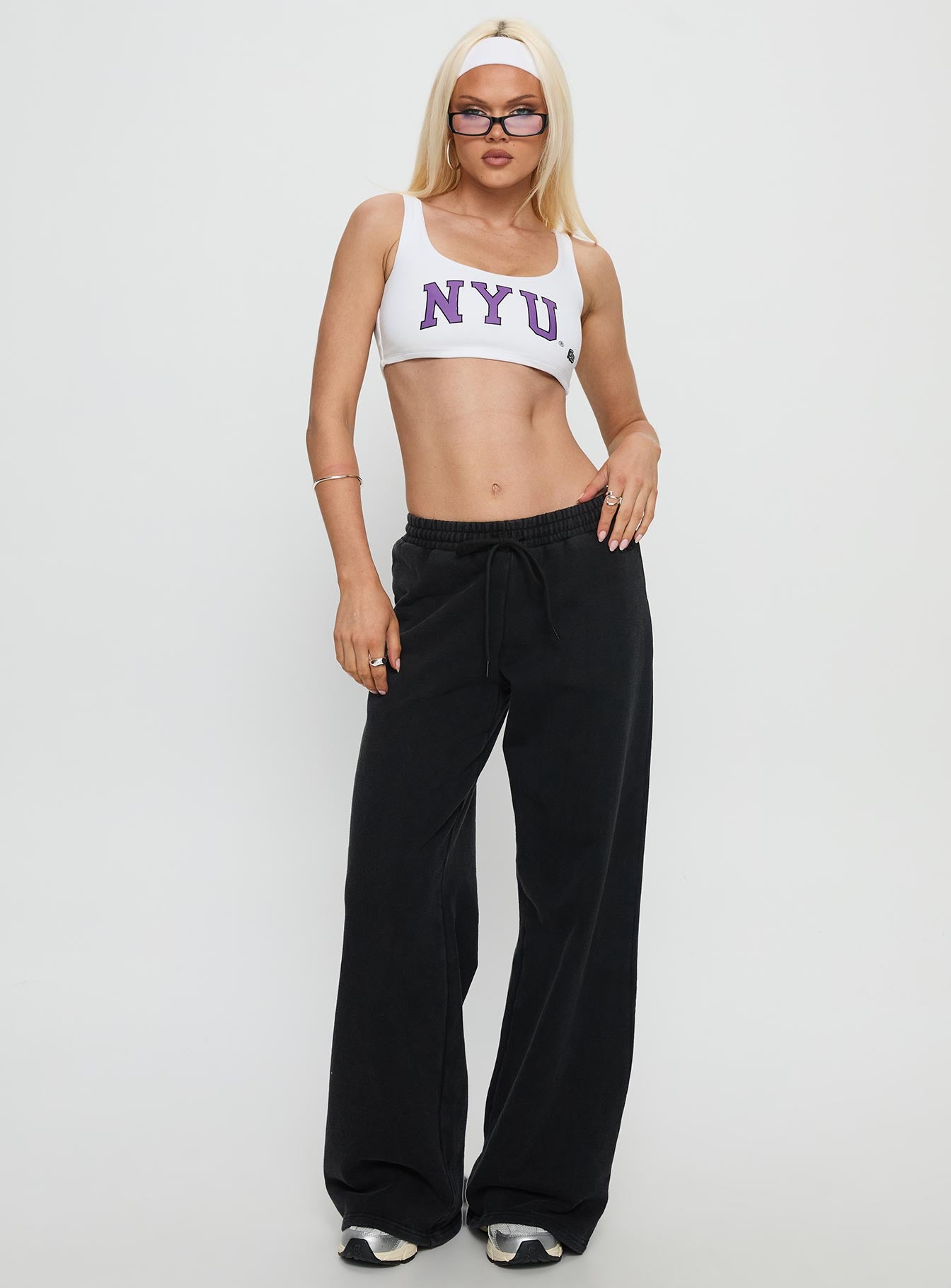 Nyu Scoopneck Tank Top White - Image 3