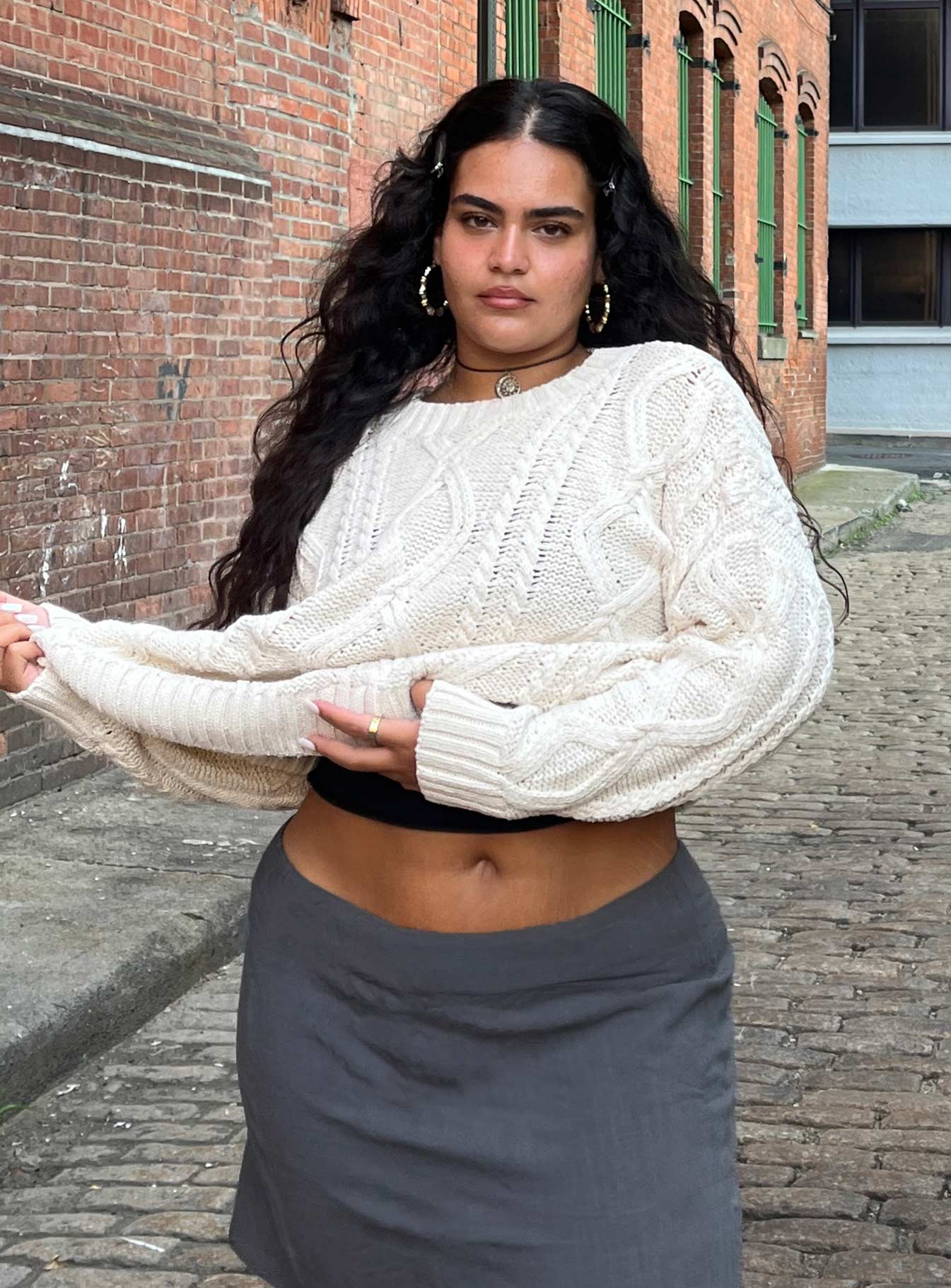 Anaya Oversized Sweater Beige - Image 13
