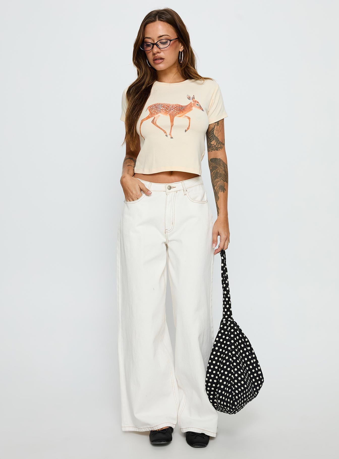 Dearly Loved Graphic Baby Tee Cream - Image 2