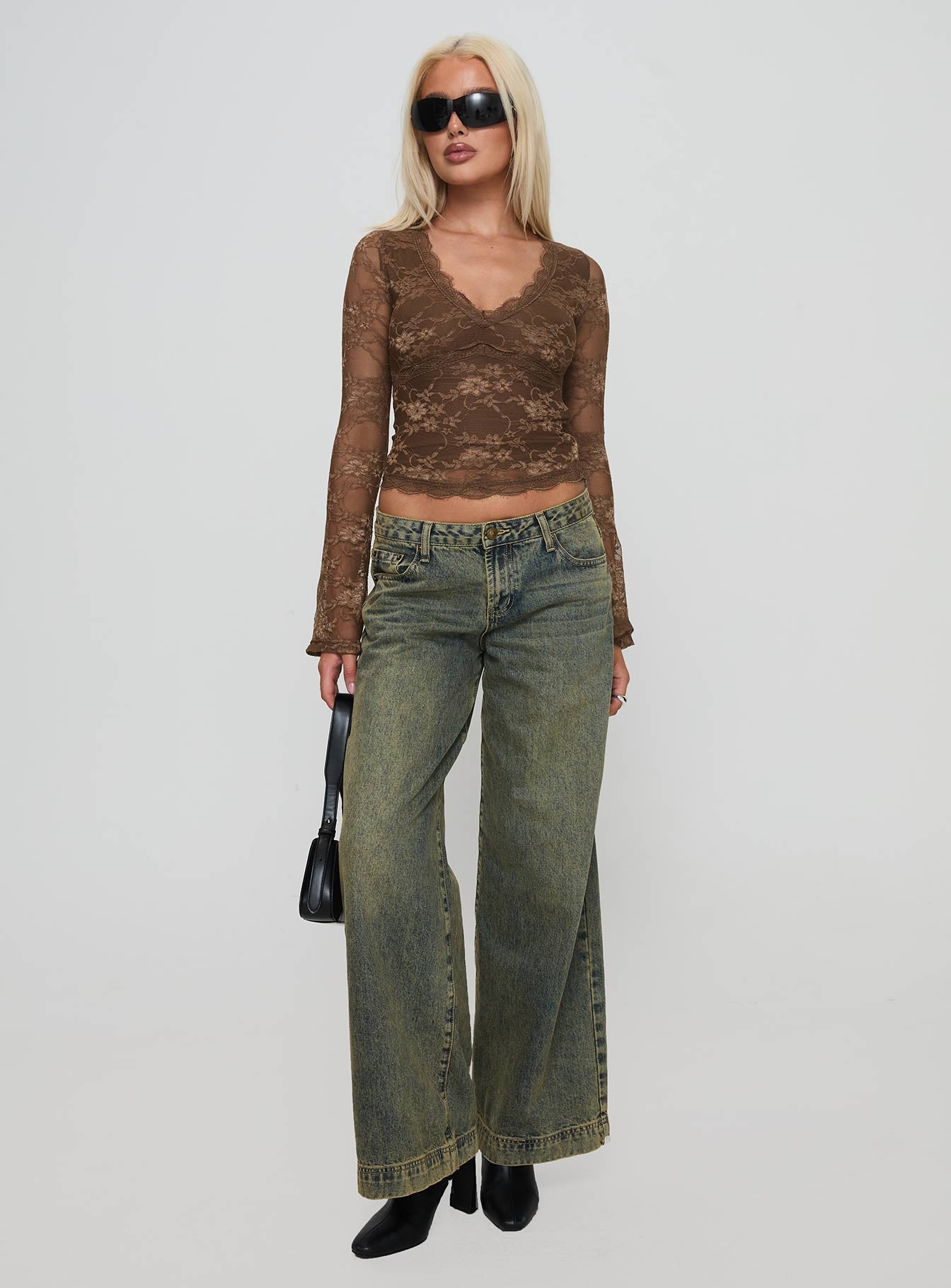 Pitter Long Sleeve Top Brown - Image 3