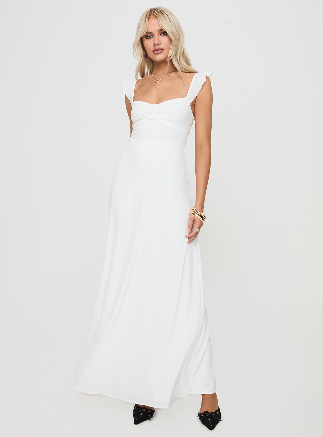 Landon Maxi Dress White - Image 3