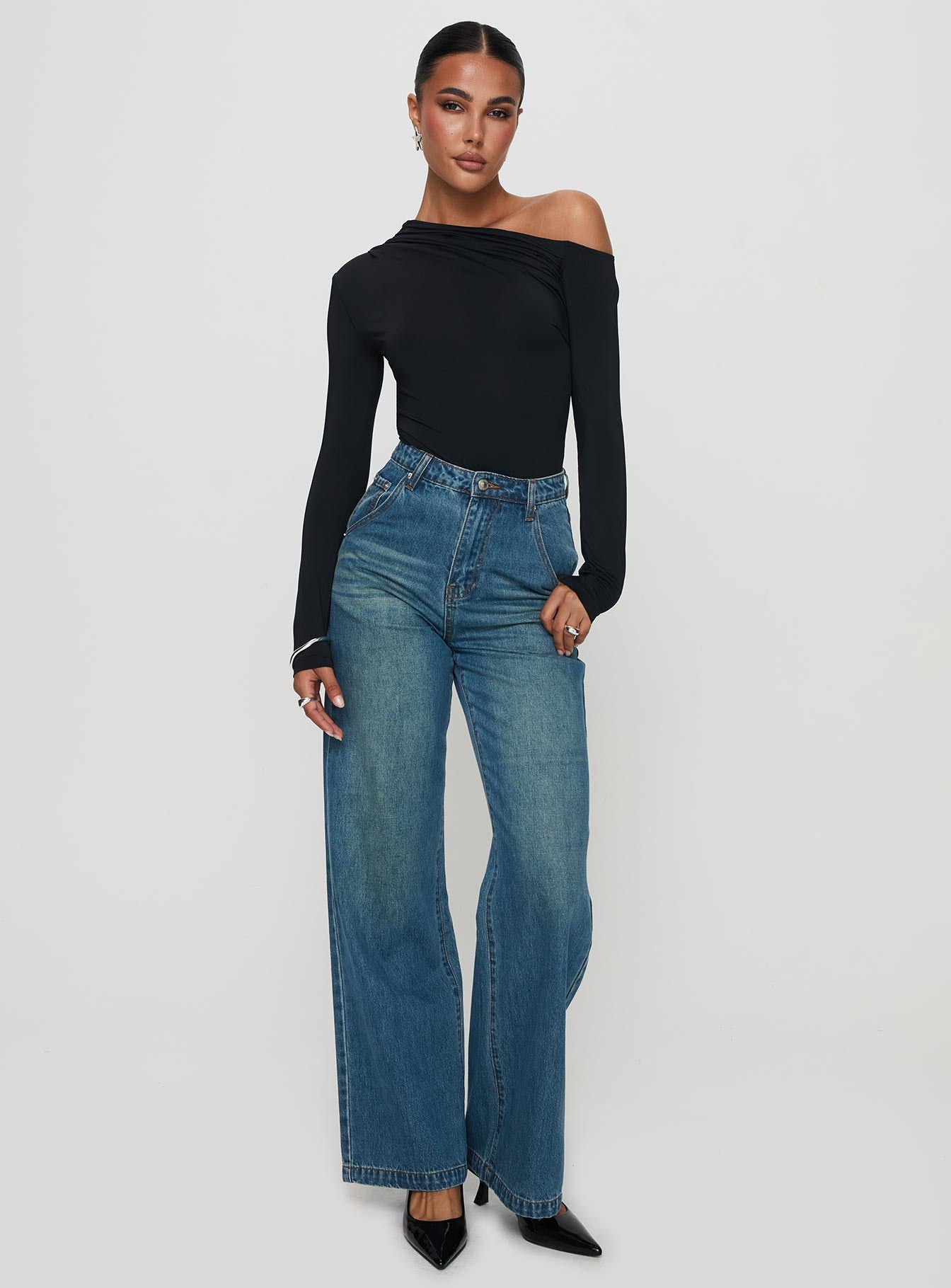 Antilles One Shoulder Bodysuit Black - Image 2