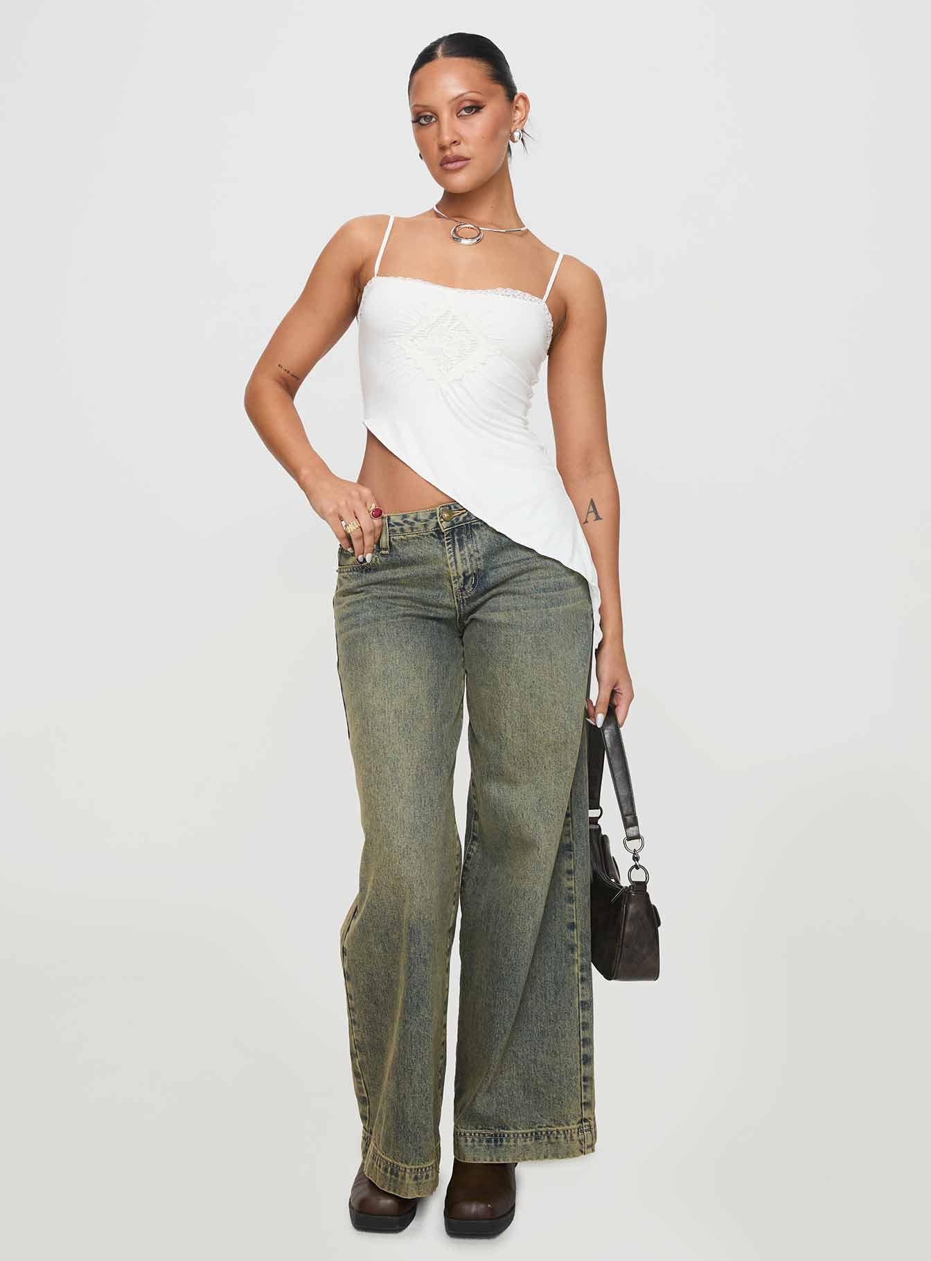 Amabella Asymmetric Top White - Image 3