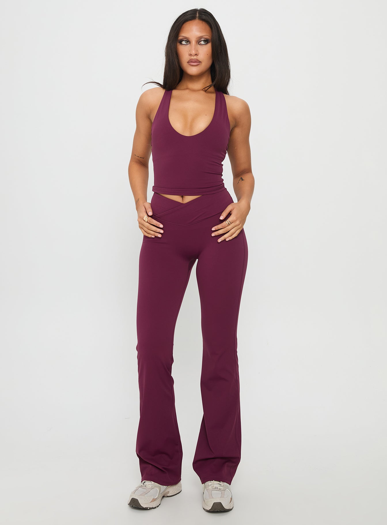 Fast Track Longline Active Tank Top Plum - Image 3