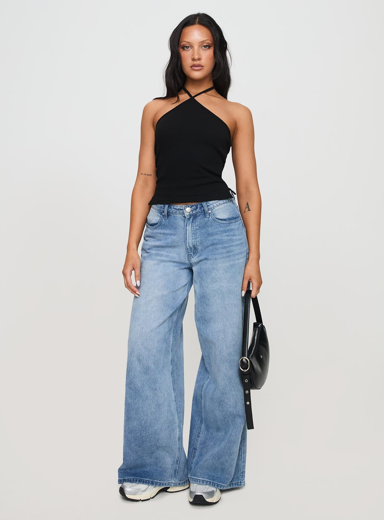 Baseline Halter Rib Top Black - Image 3