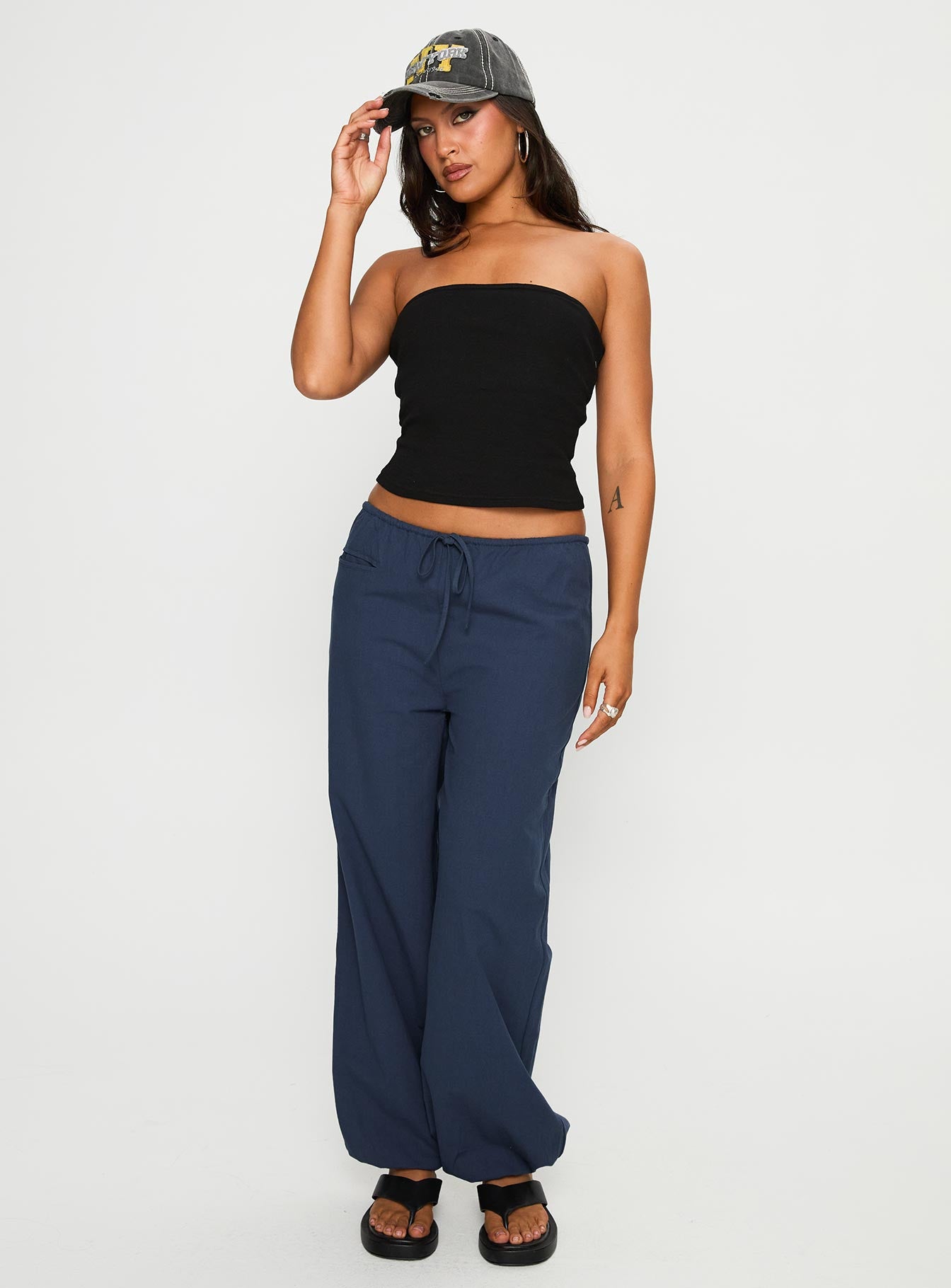Zodie Low Waist Pants Navy - Image 2