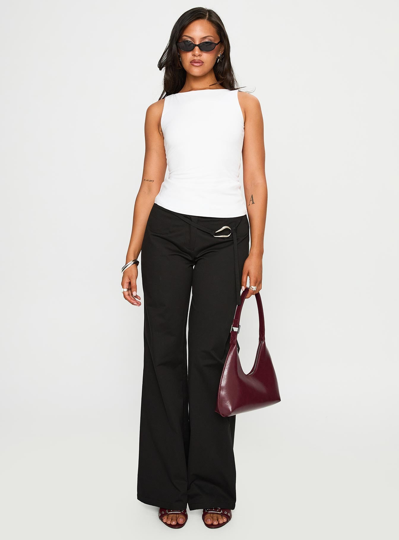 Lose Your Number High Neck Top White - Image 3