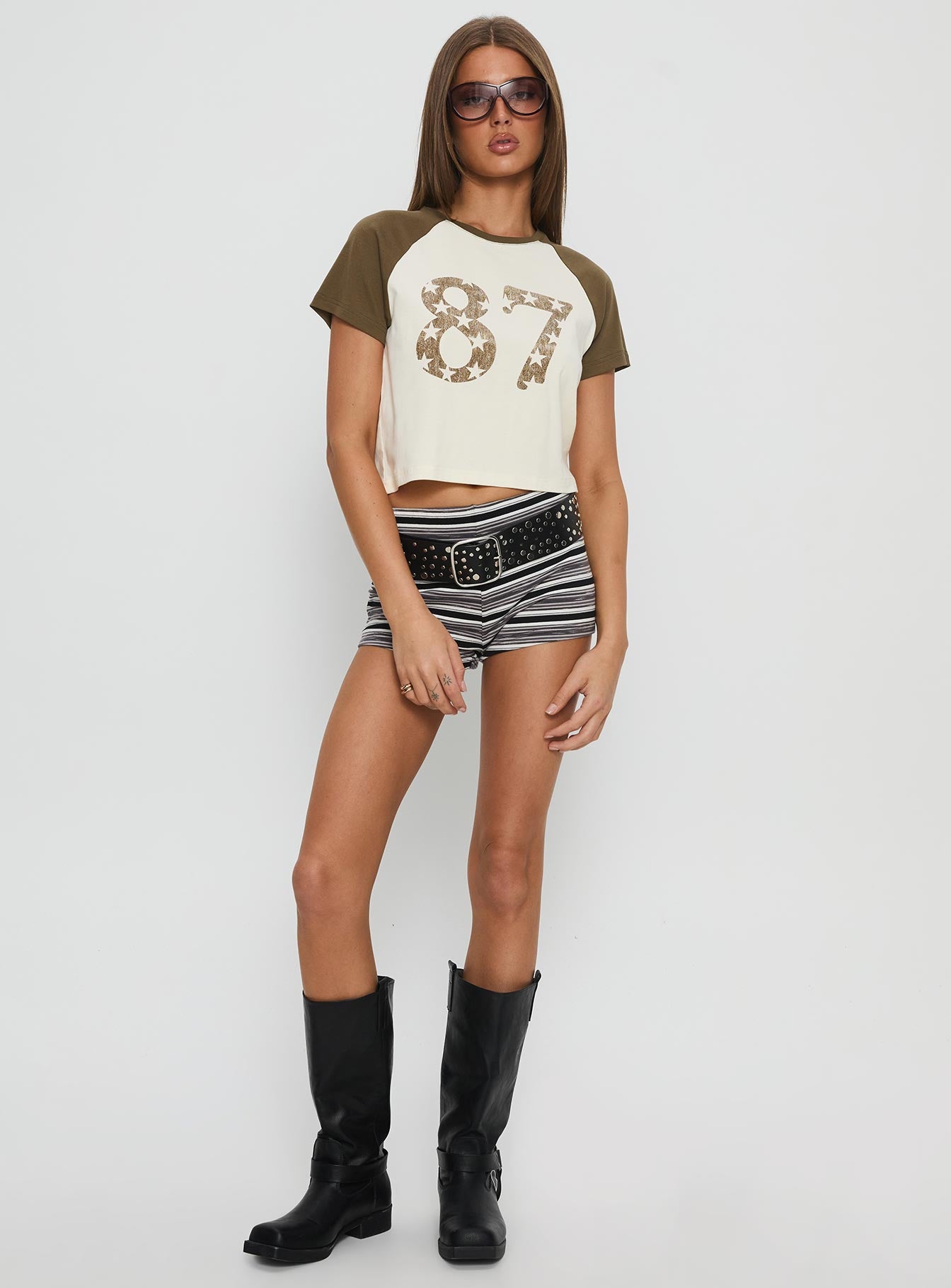87 Classic Graphic Top White Green - Image 3