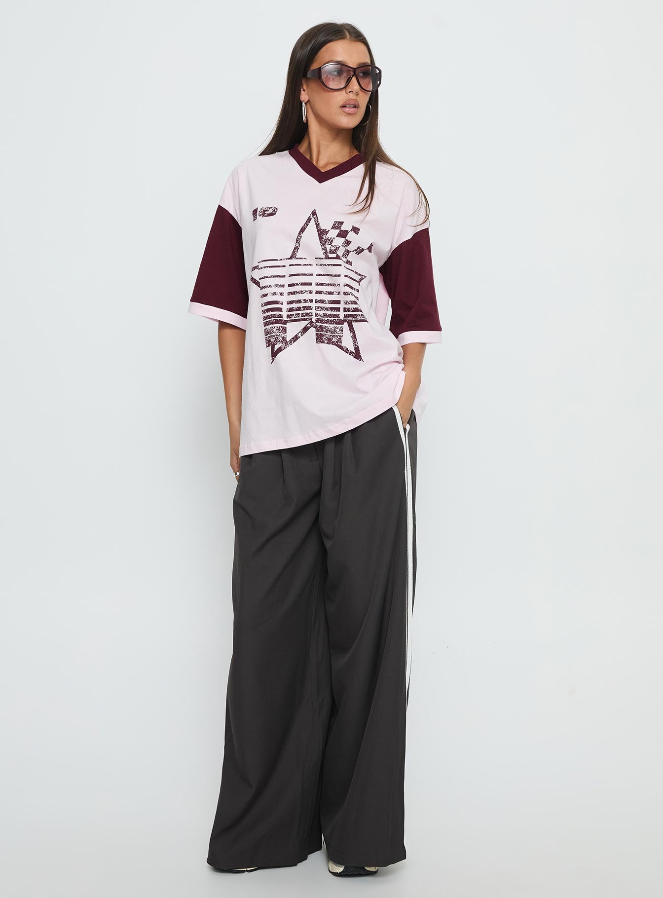 Nachell Short Sleeve Moto Top Pink - Image 3