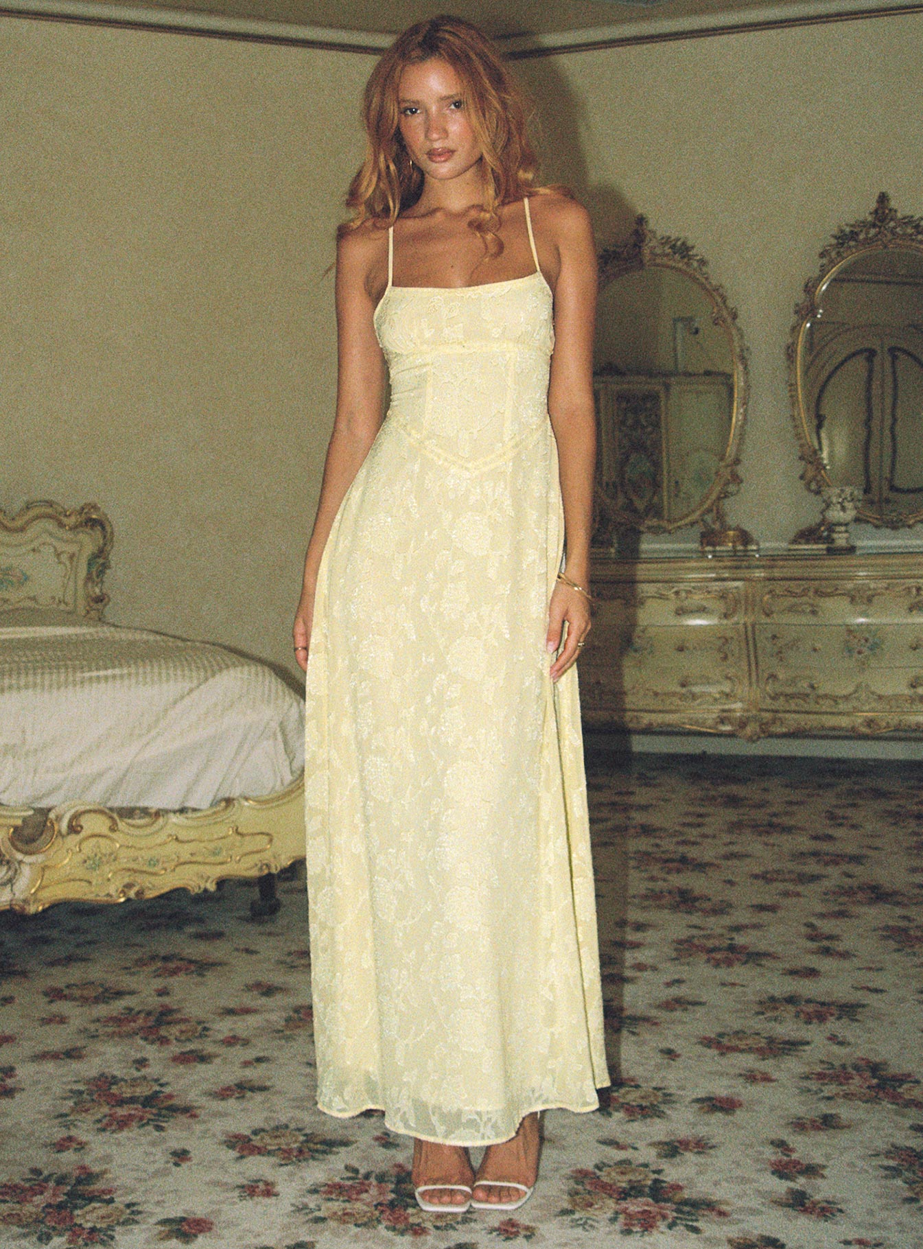 South Of France Maxi Dress Yellow Petite - Image 2