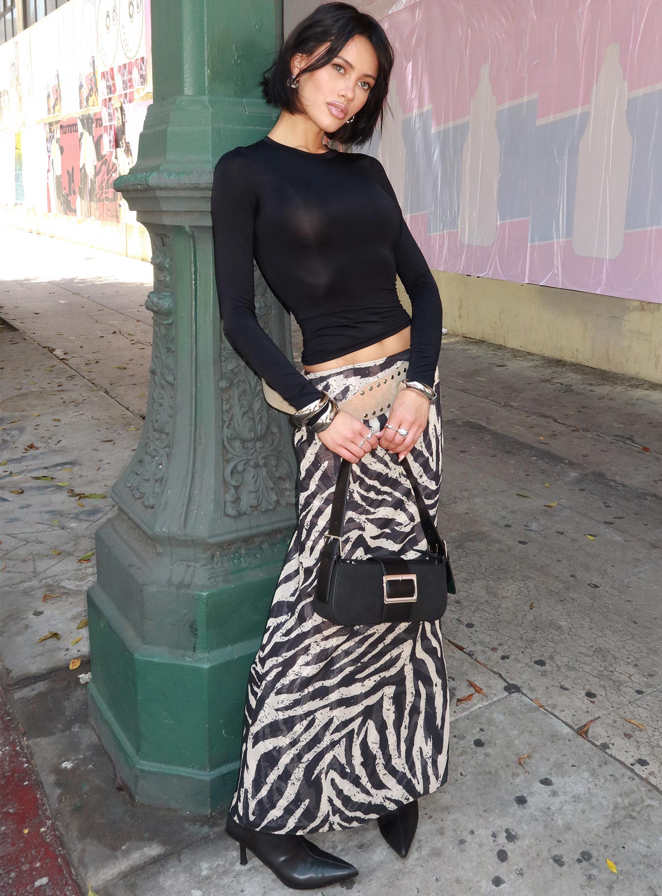 Arnim Long Sleeve Top Black - Image 8