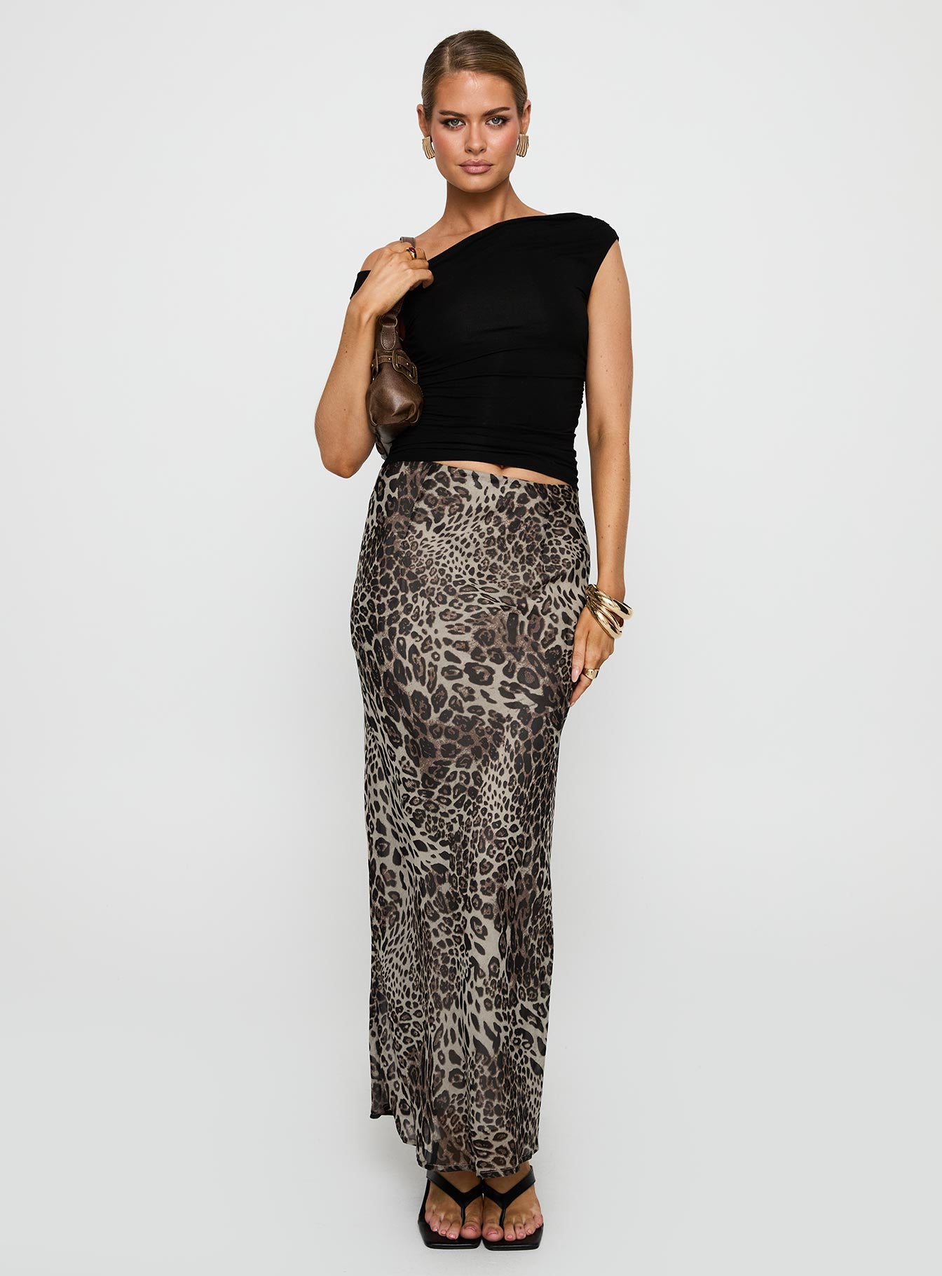 Manda Maxi Skirt Leopard - Image 3