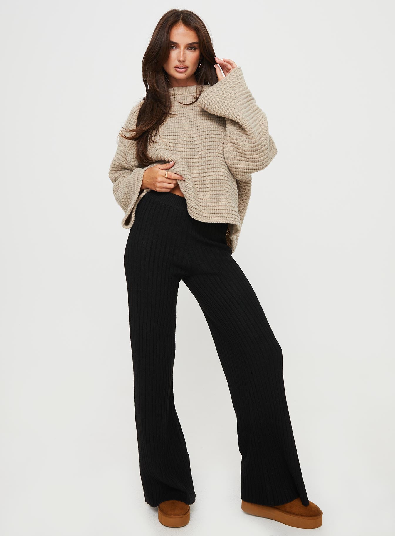 Montana Knit Pants Black - Image 3