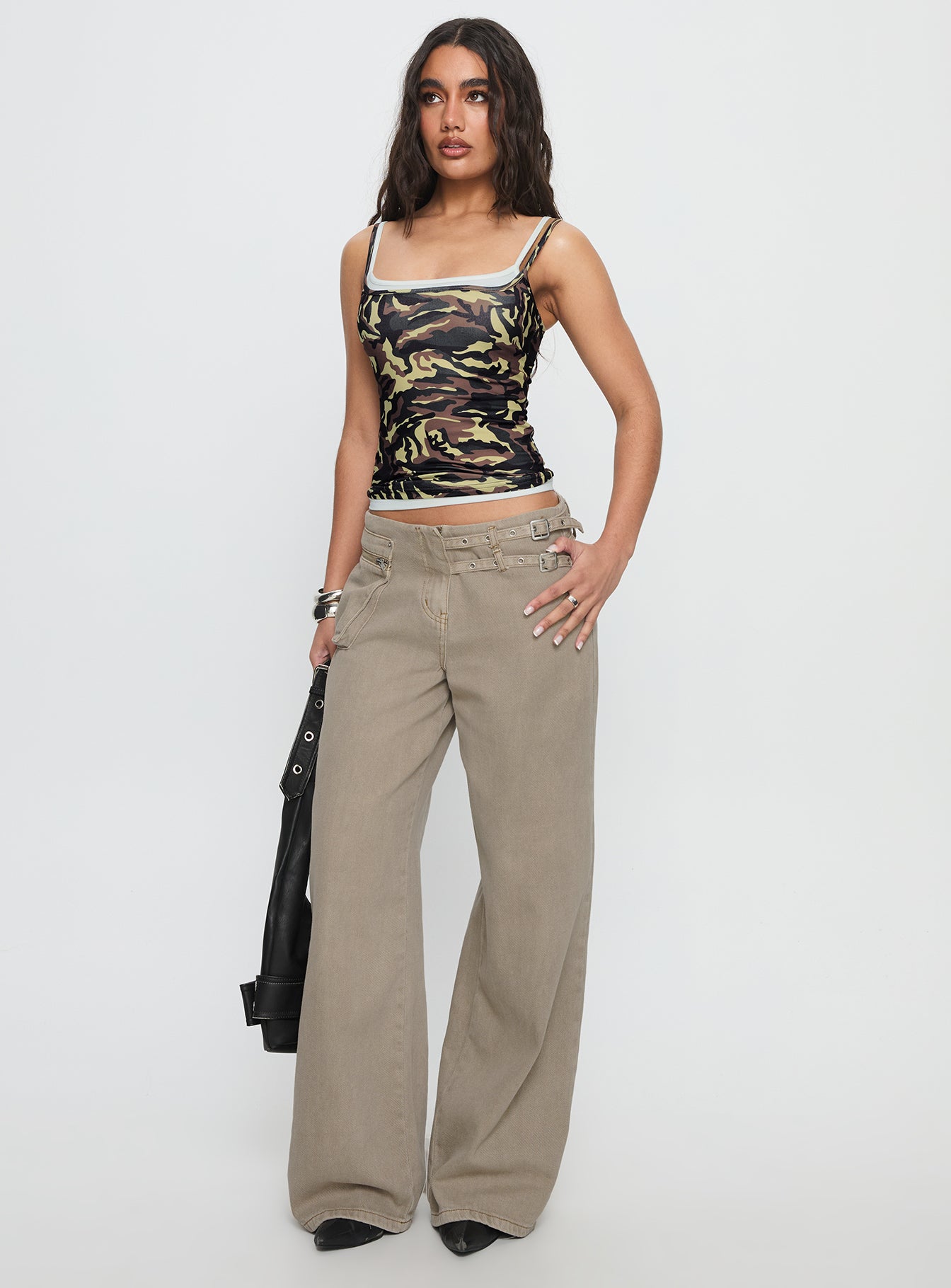 No Rules Layered Cami Top Camouflage - Image 3