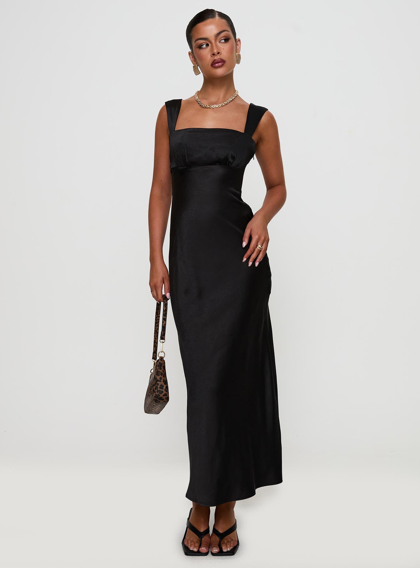 Radioactive Bias Cut Maxi Dress Black - Image 3