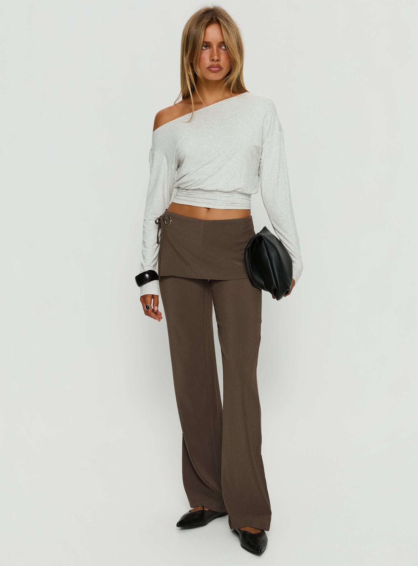 Elka Wrap Trousers Truffle - Image 3