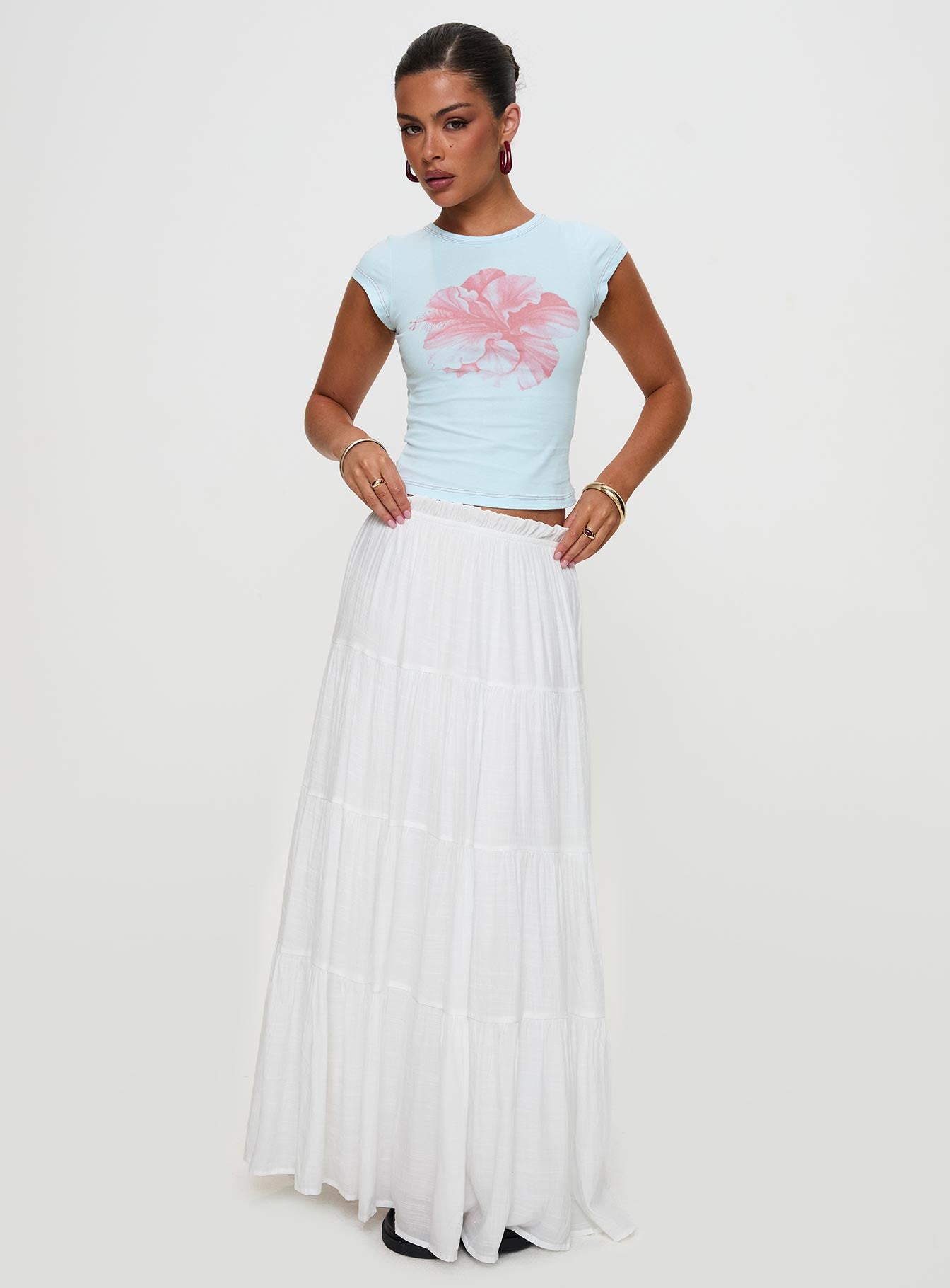 Owenz Hibiscus Baby Tee Blue - Image 8
