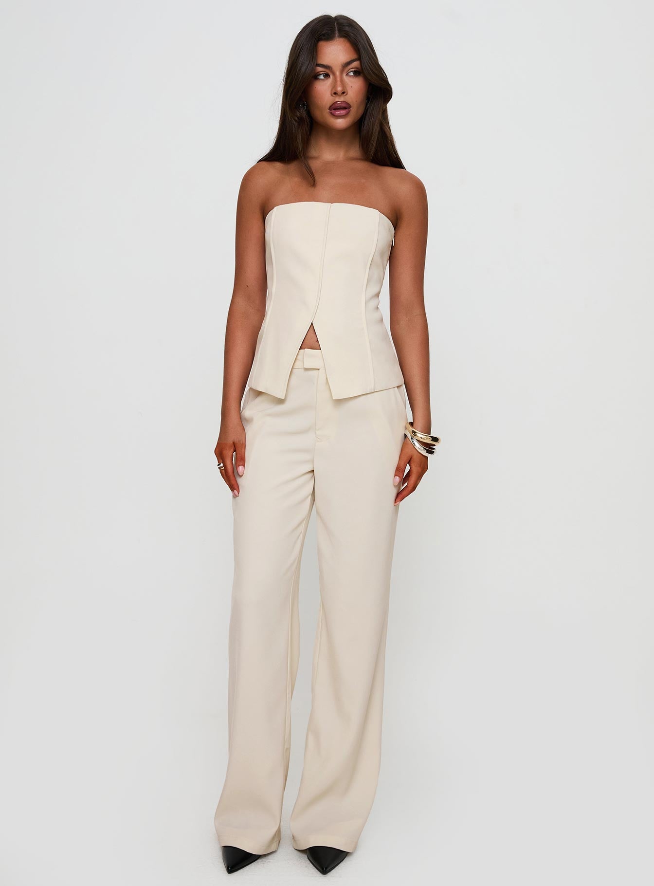 Lavish Living Strapless Top Cream - Image 3