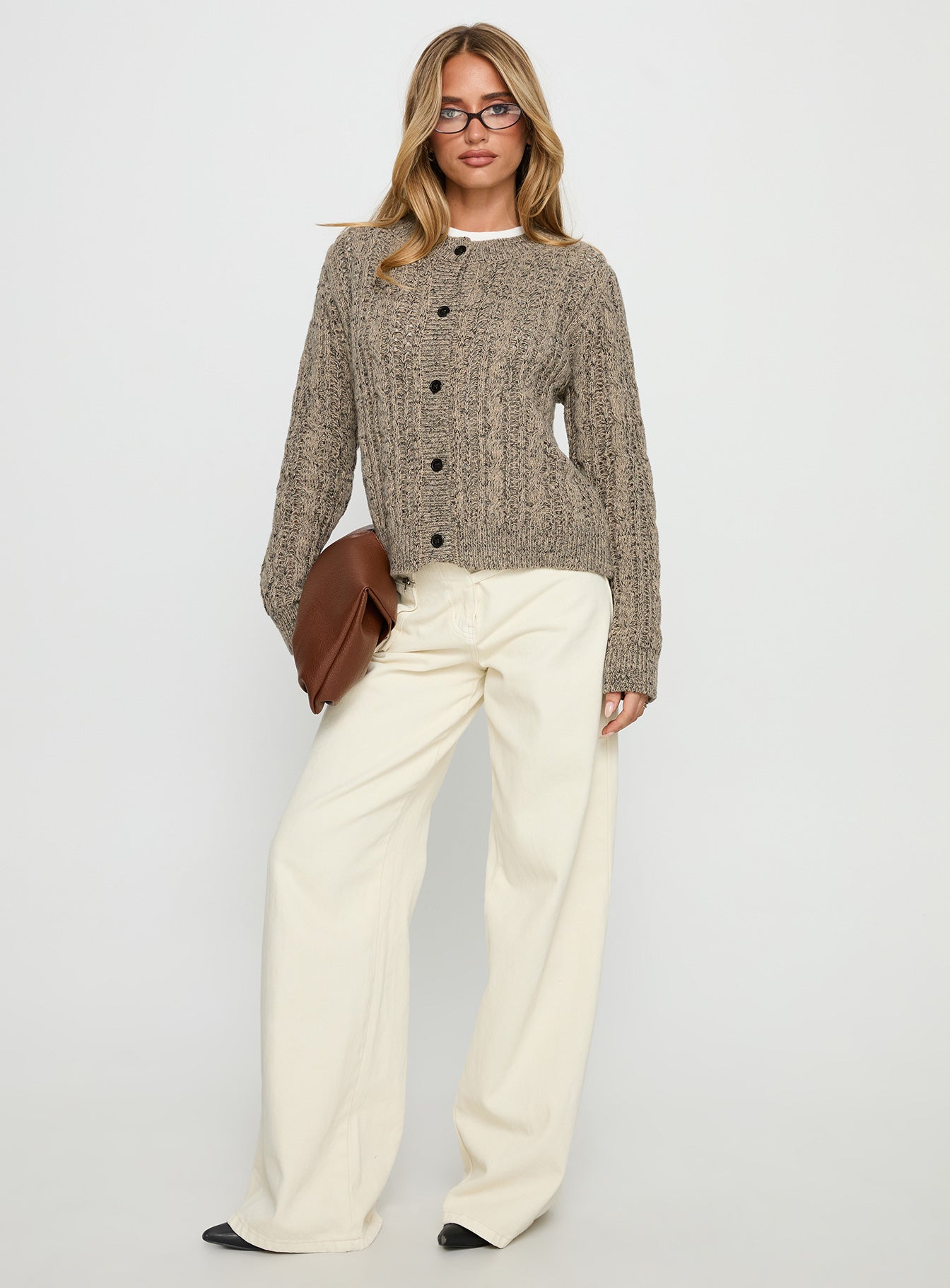 Kaytee Button Up Knit Cardigan Grey - Image 2