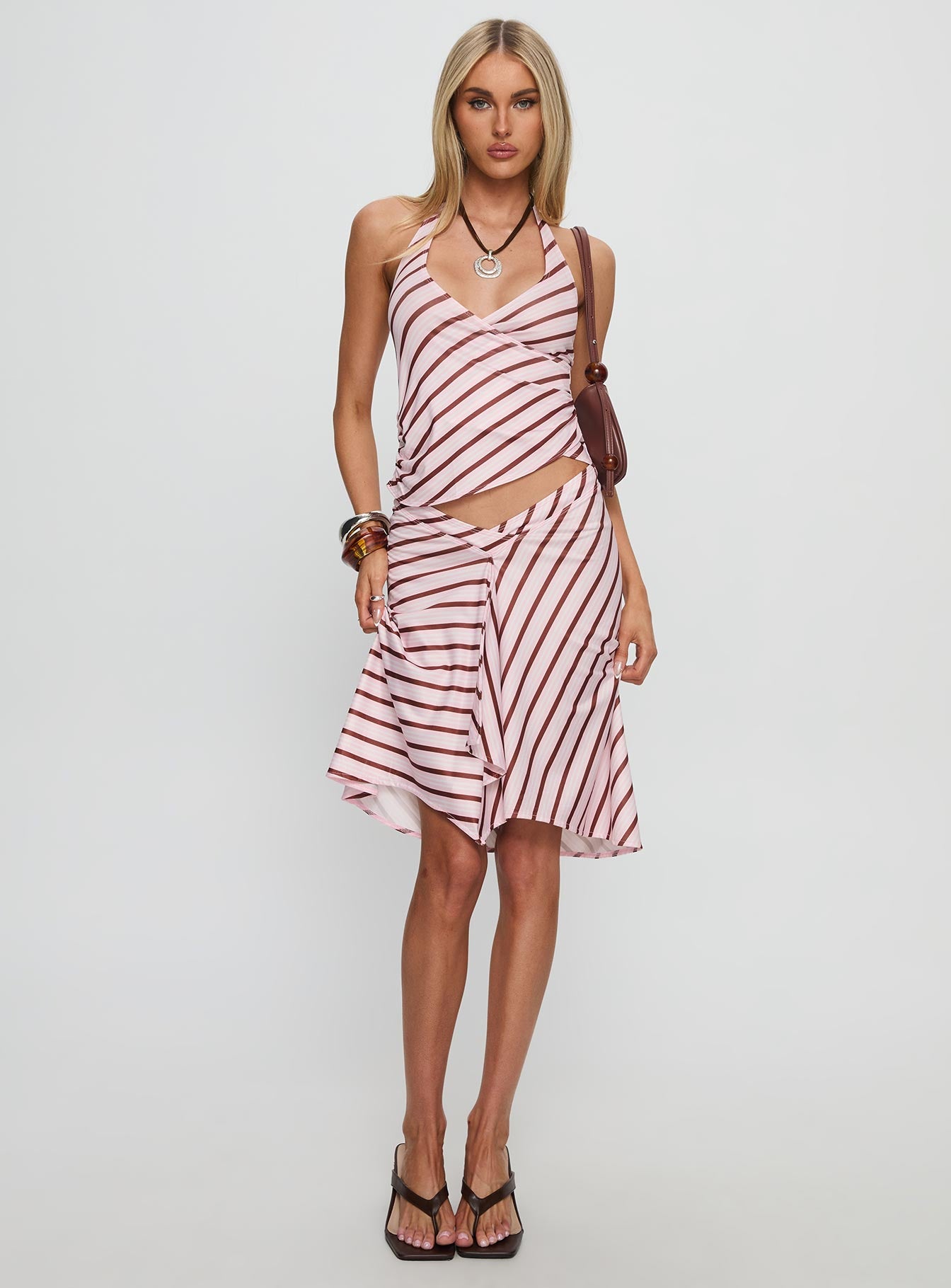 Fayez Top Diagonal Pink Stripe - Image 3