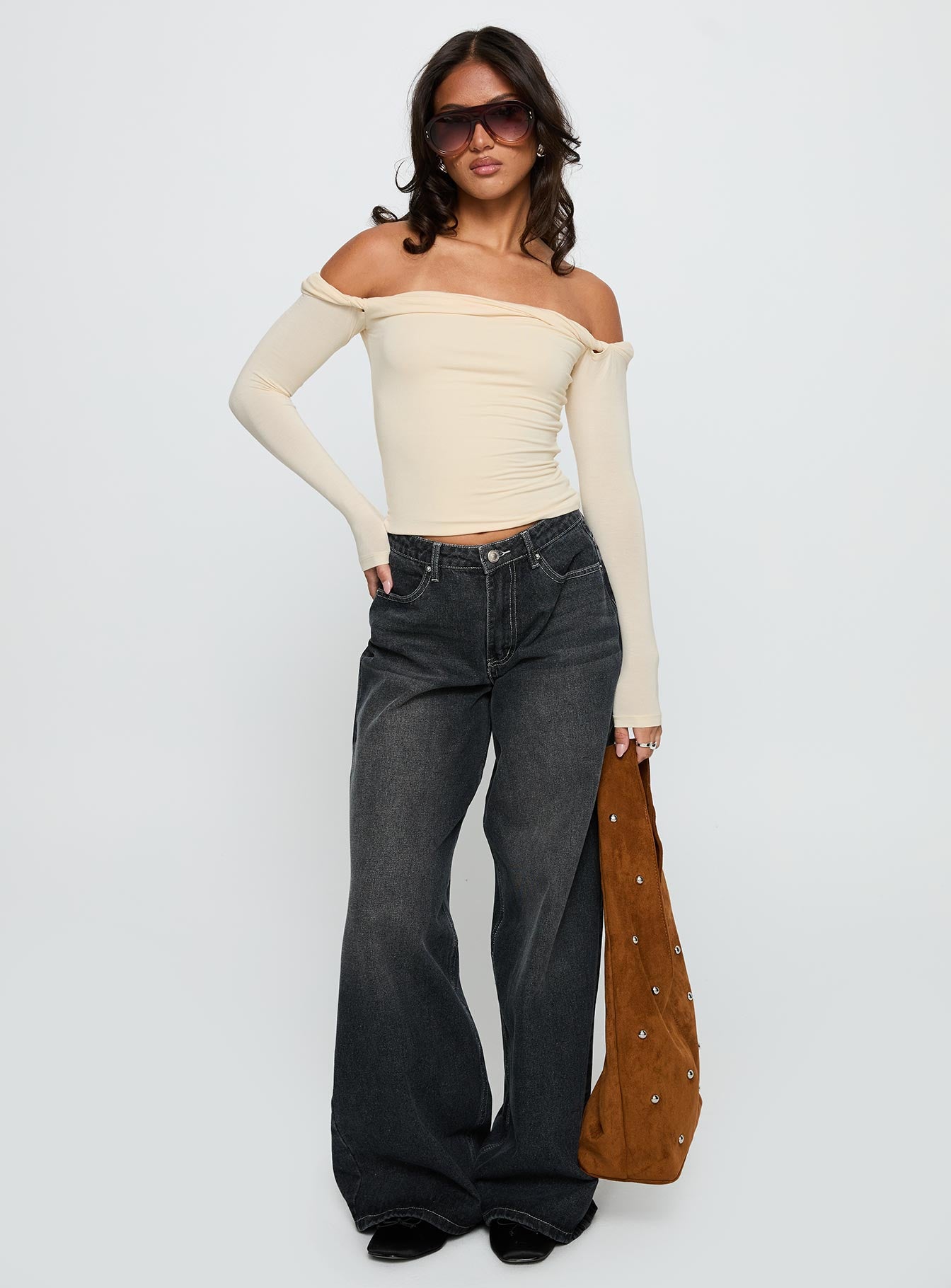 Dusky Long Sleeve Top Cream - Image 3