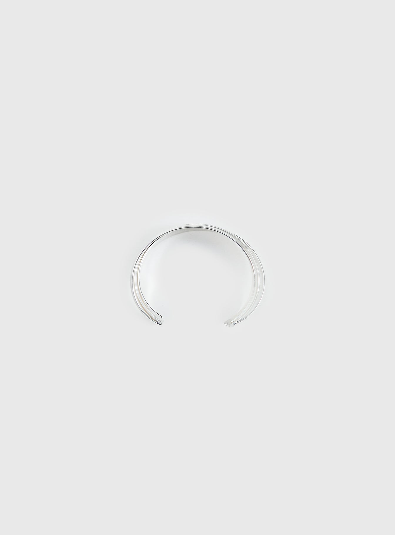 Affluent Layered Cuff Silver - Image 3