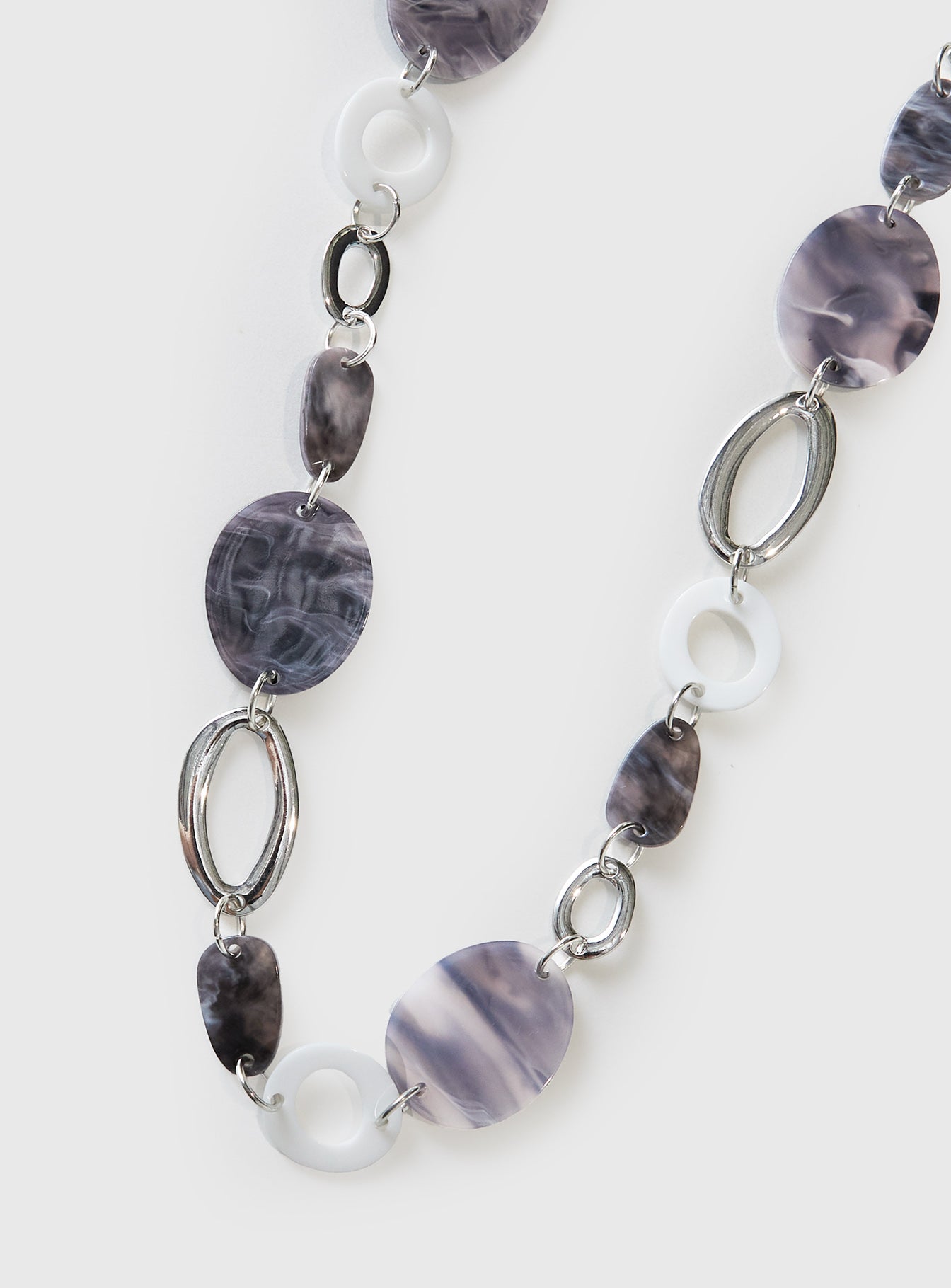 Felon Beaded Chain Belt Silver Black - Image 3