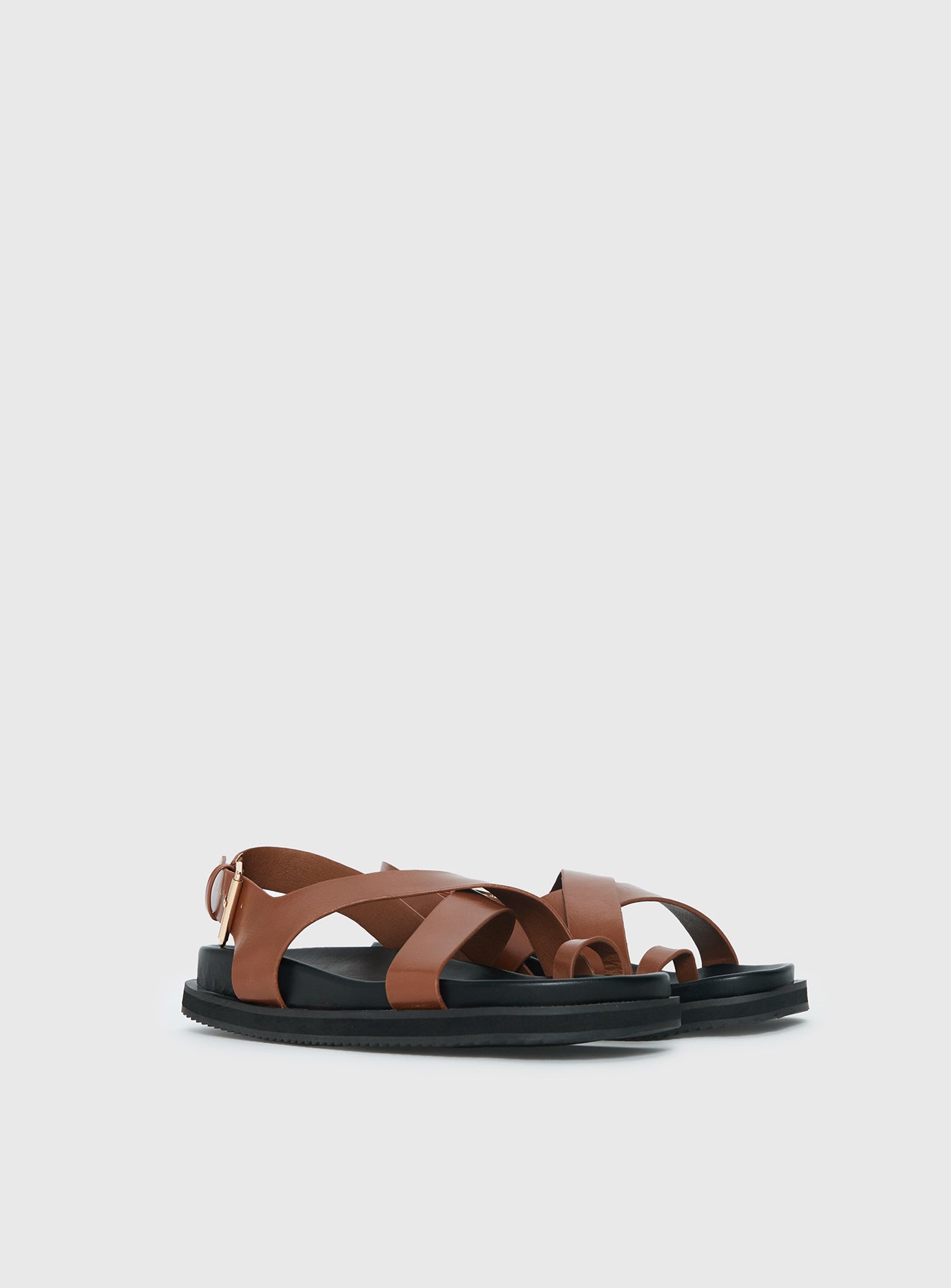 Billini Tennie Sandals Tan Black - Image 3