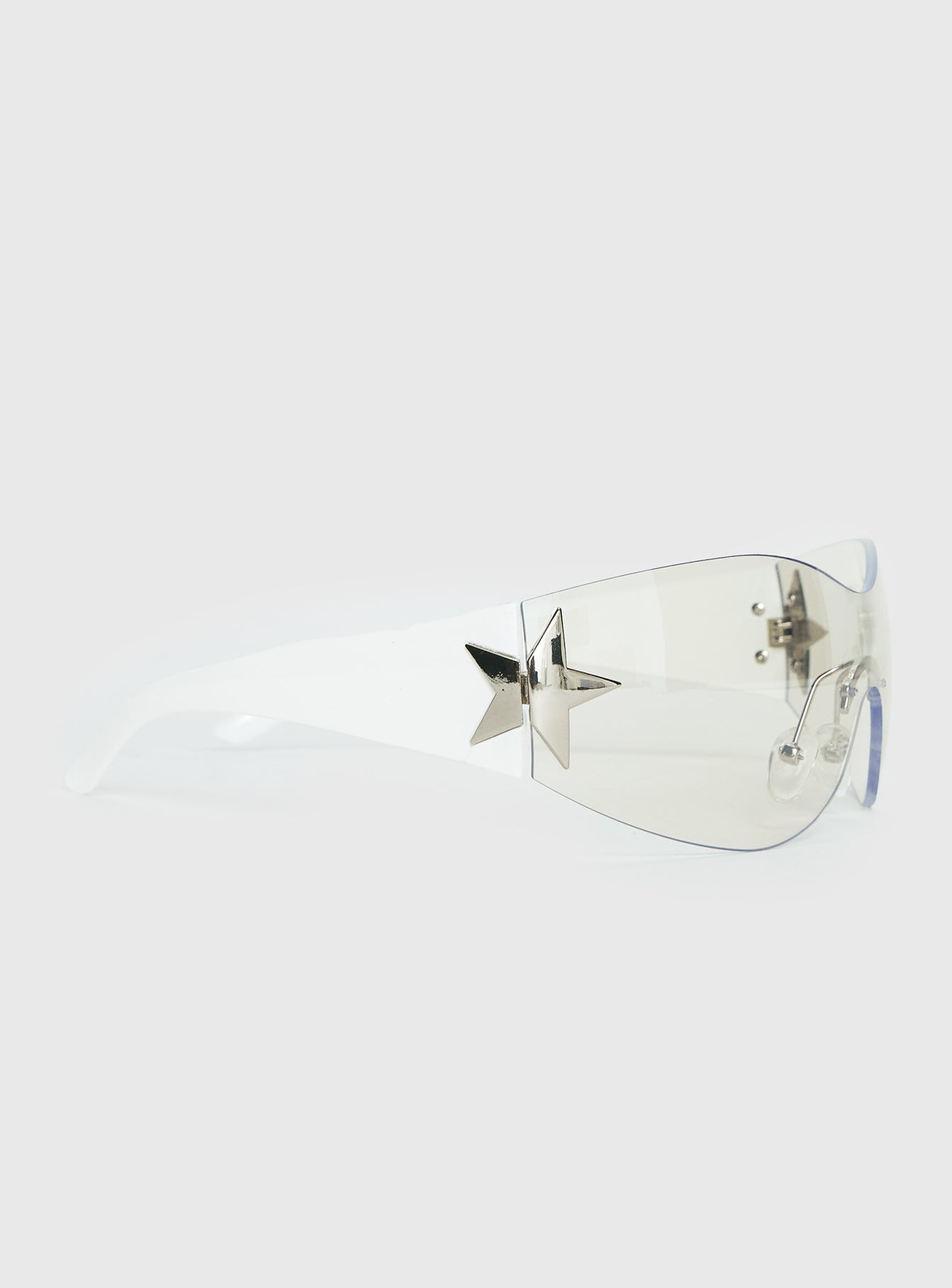 Audree Star Detail Sunglasses Silver Smoke - Image 3