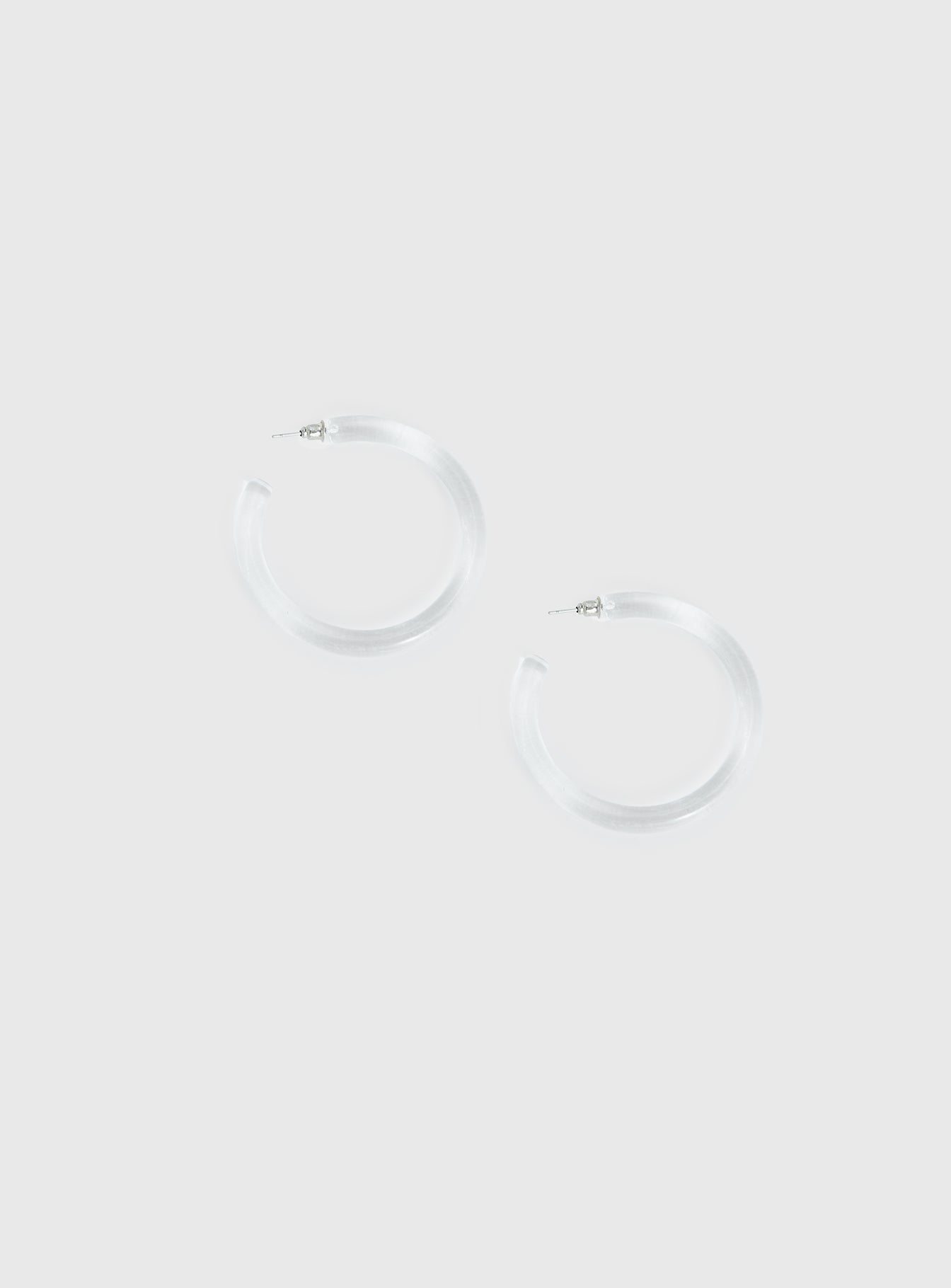 Stars Shine Hoop Earrings Clear - Image 3