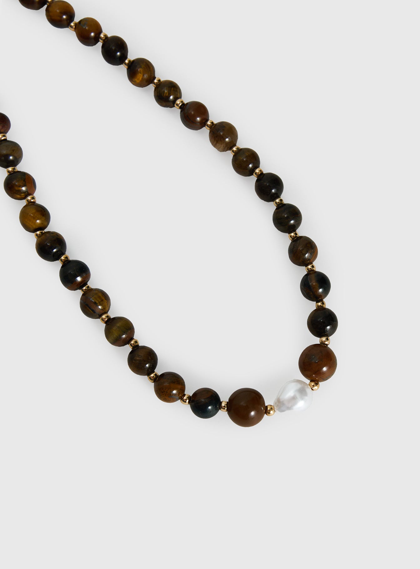 In Your Life Beaded Necklace Brown Pearl - Image 3