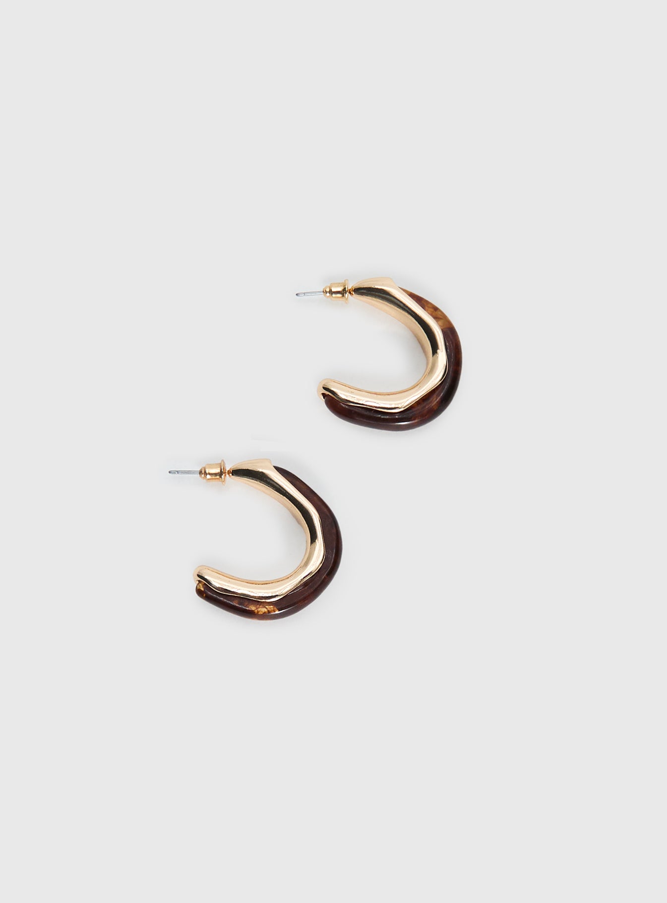 Still Love Hoop Earrings Gold Brown - Image 3