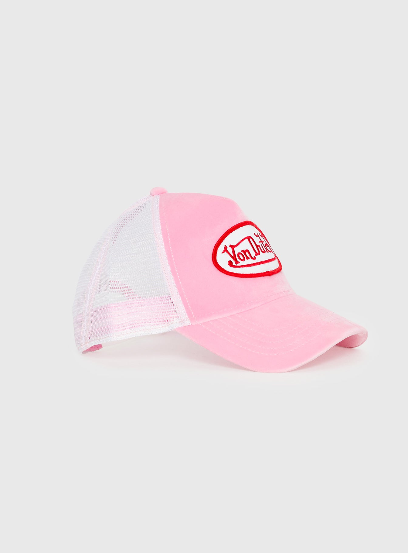 Von Dutch Velvet Trucker Hat Pink - Image 3