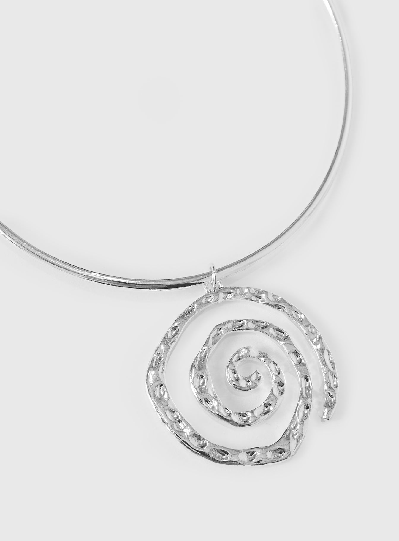 Top Of Mind Swirl Pendant Necklace Silver - Image 3
