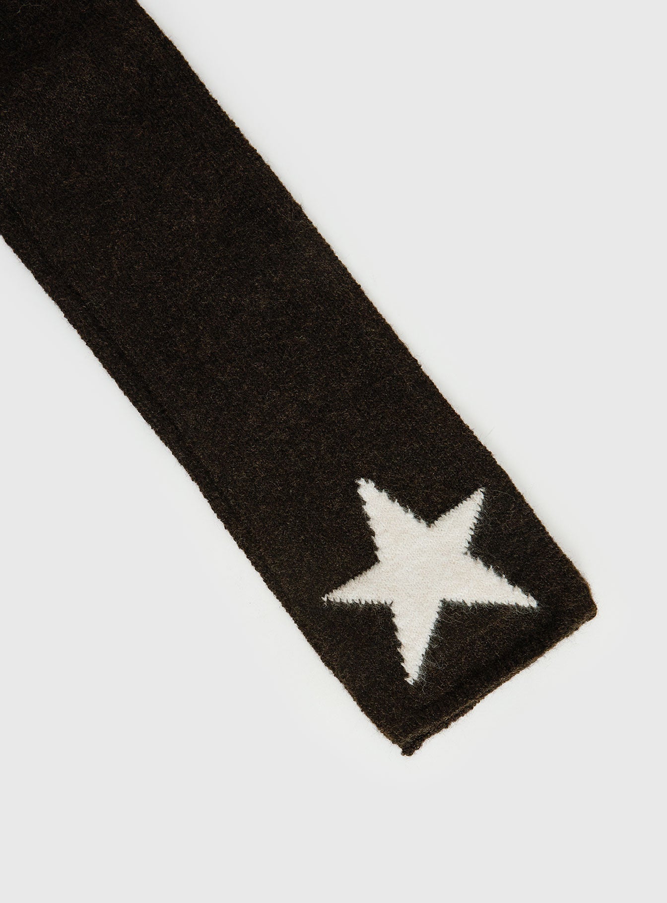Abelia Star Graphic Scarf Brown Cream - Image 3