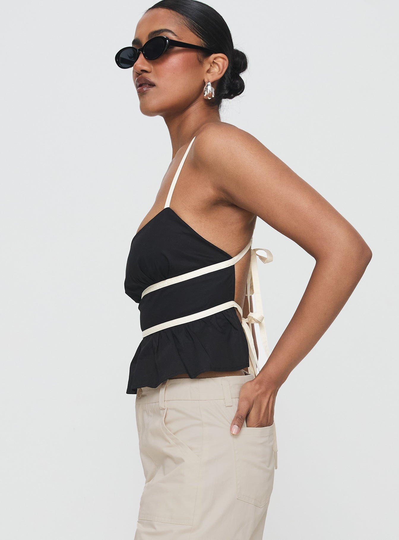 Daxon Top Black Cream - Image 4