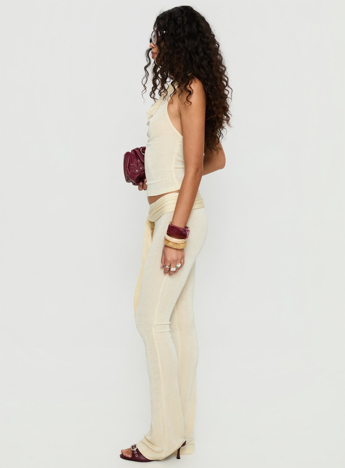 Butterfly Tie Detail Pants Lemontini - Image 4