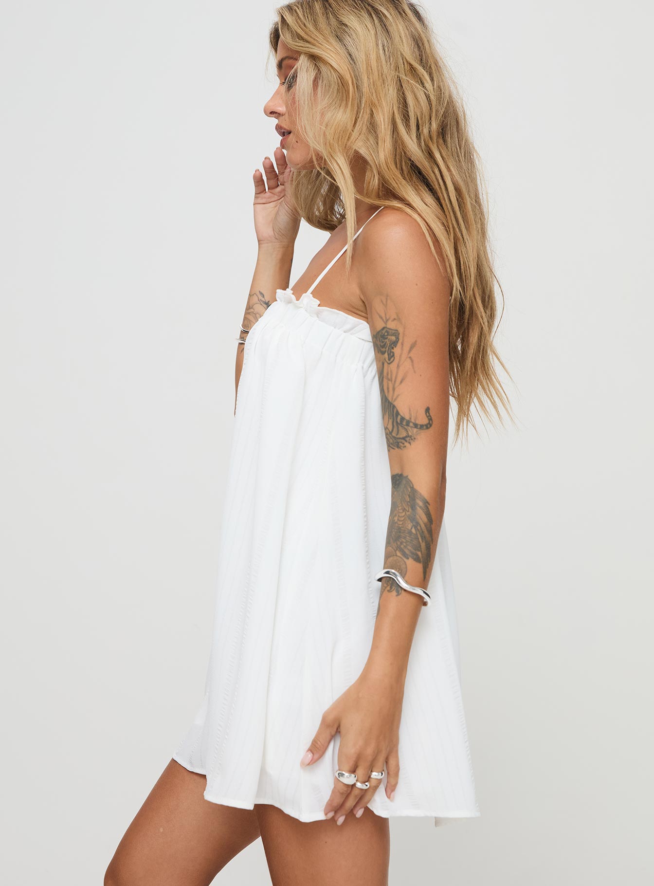 Marsaline Mini Dress White - Image 4