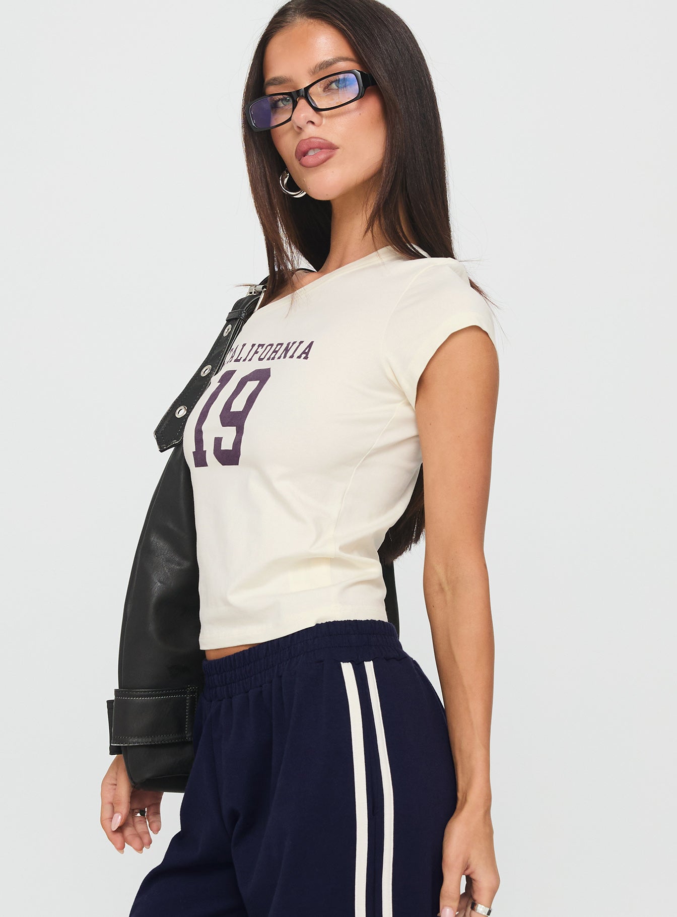 Cali Babe Cold Shoulder Top Ivory - Image 4