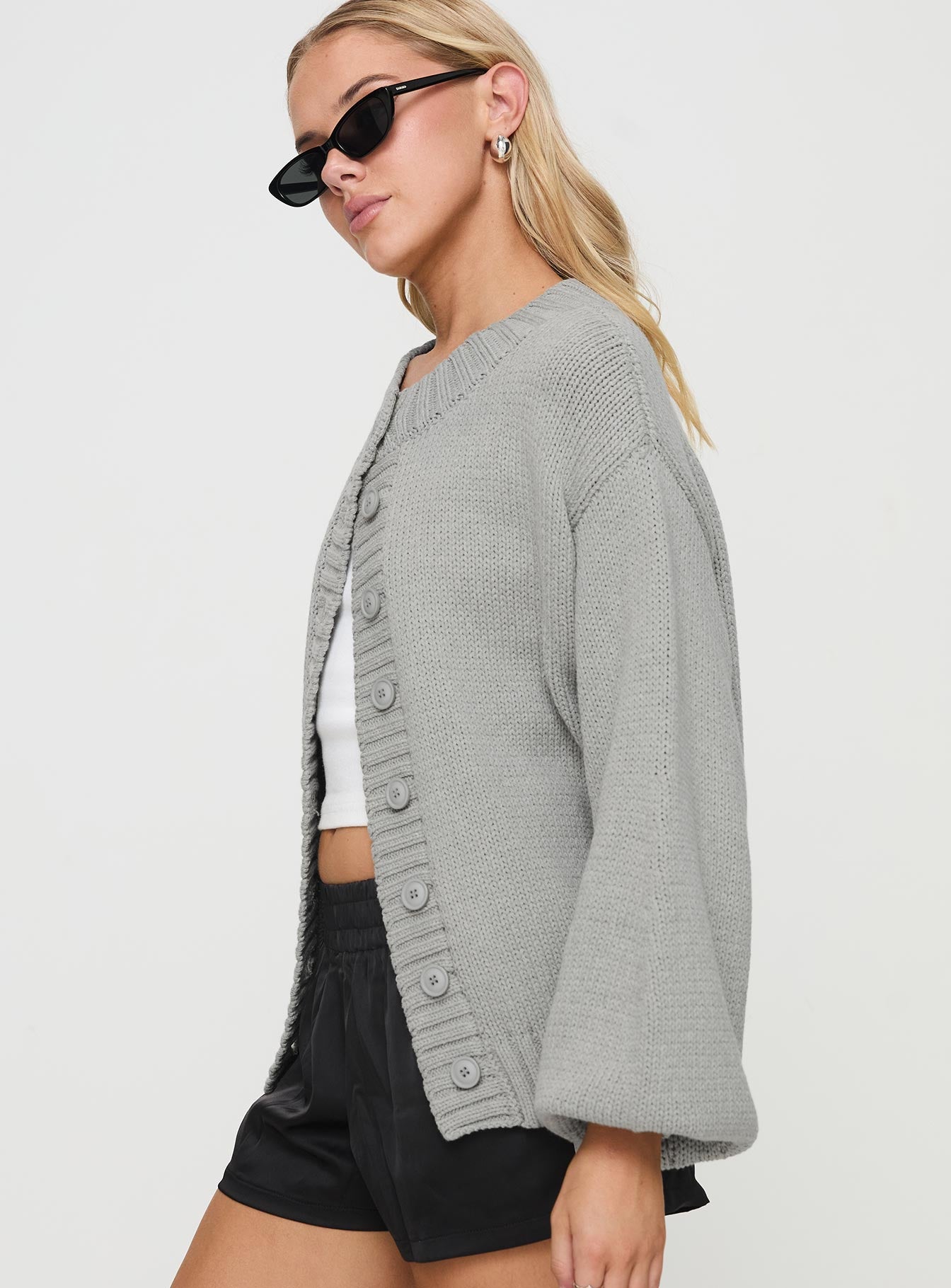 Edern Cardigan Grey - Image 3