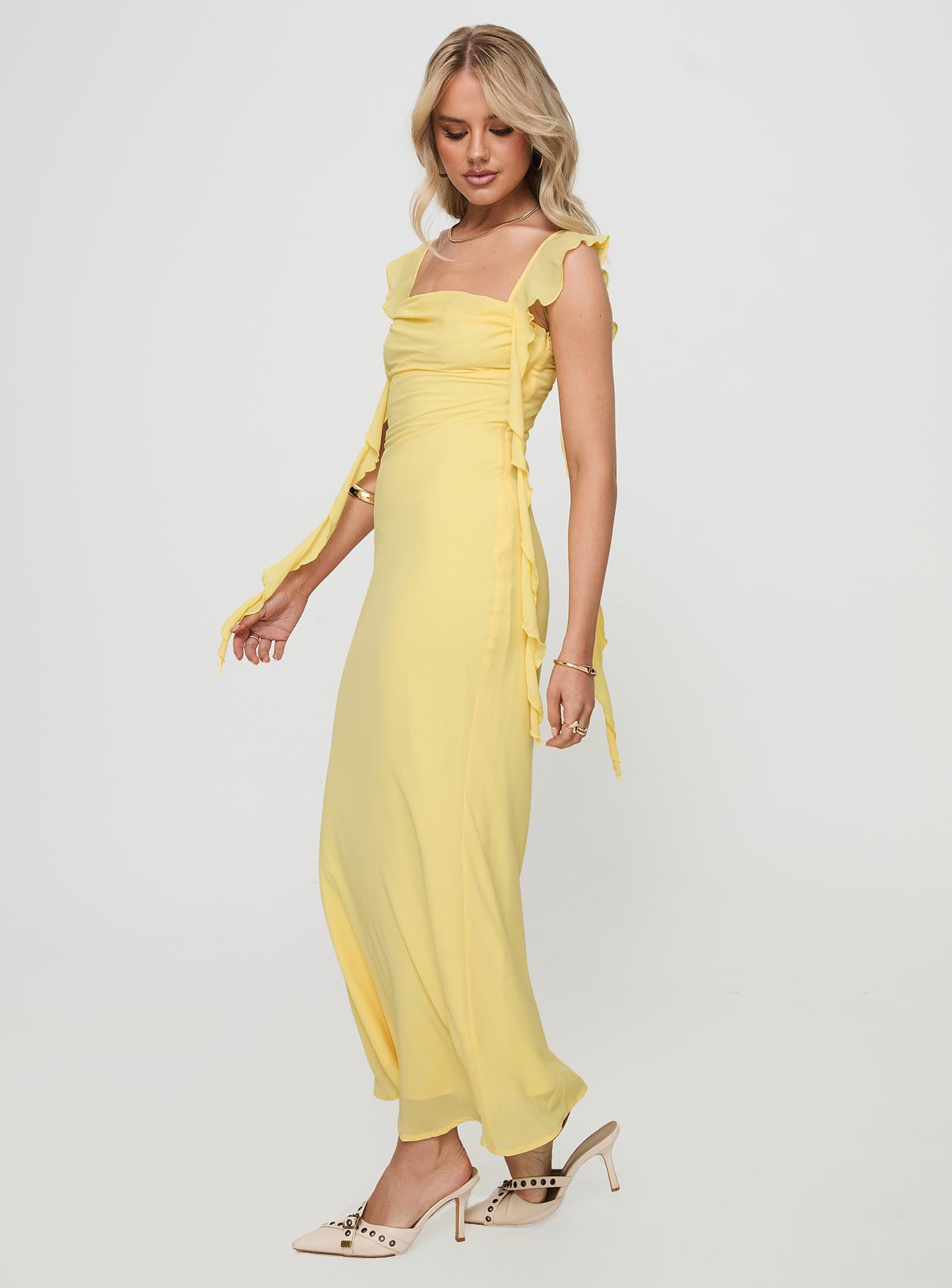Lanai Maxi Dress Lemon - Image 4