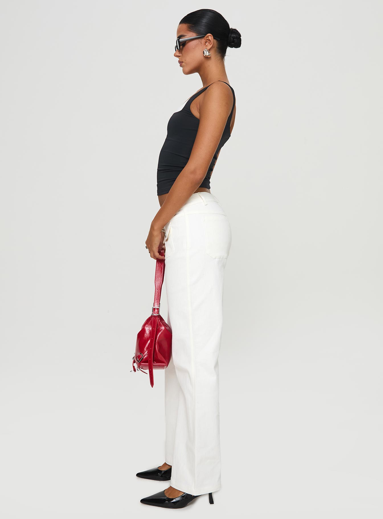 Benicale Low Rise Cargo Pants White - Image 4
