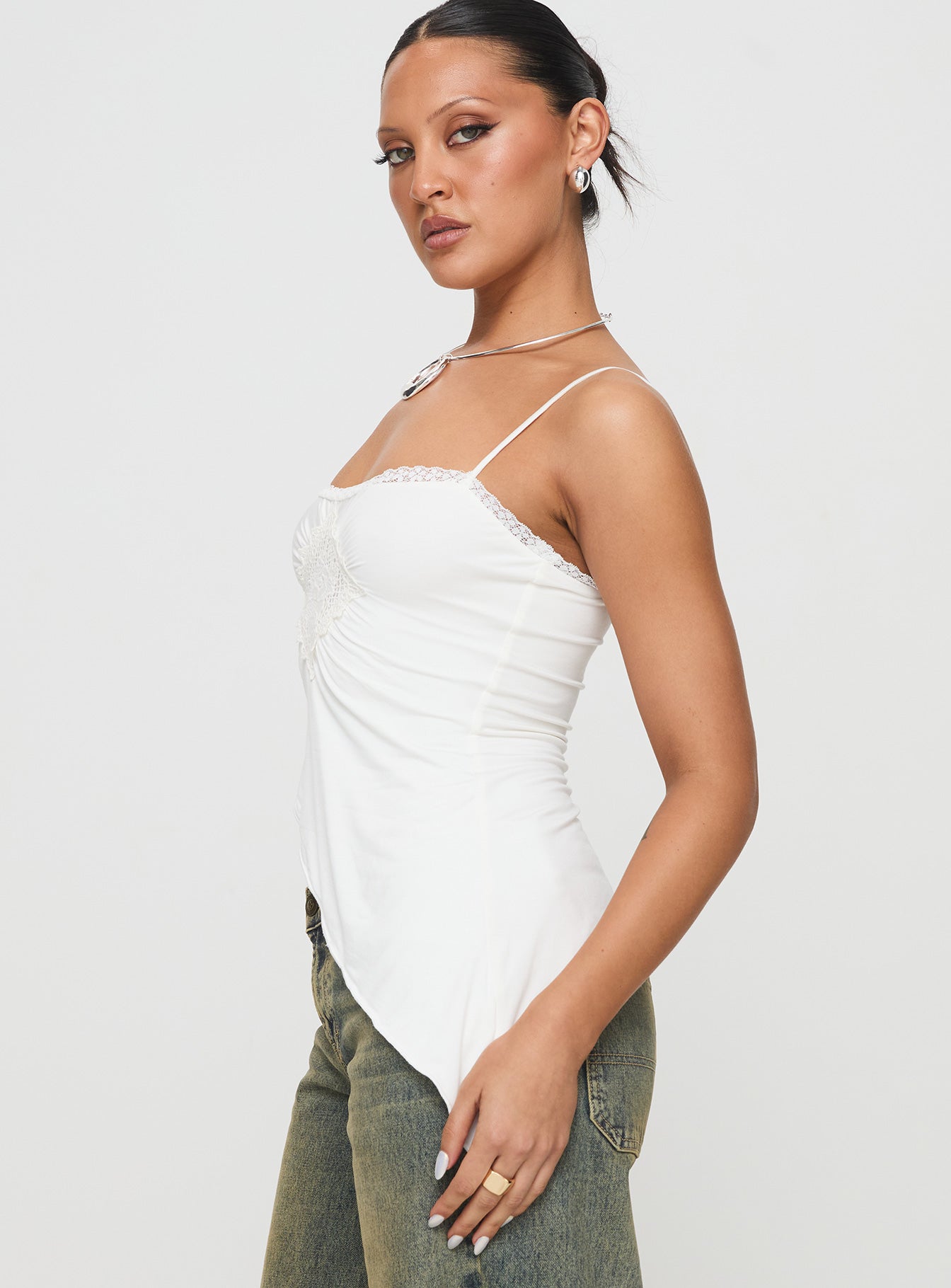 Amabella Asymmetric Top White - Image 4