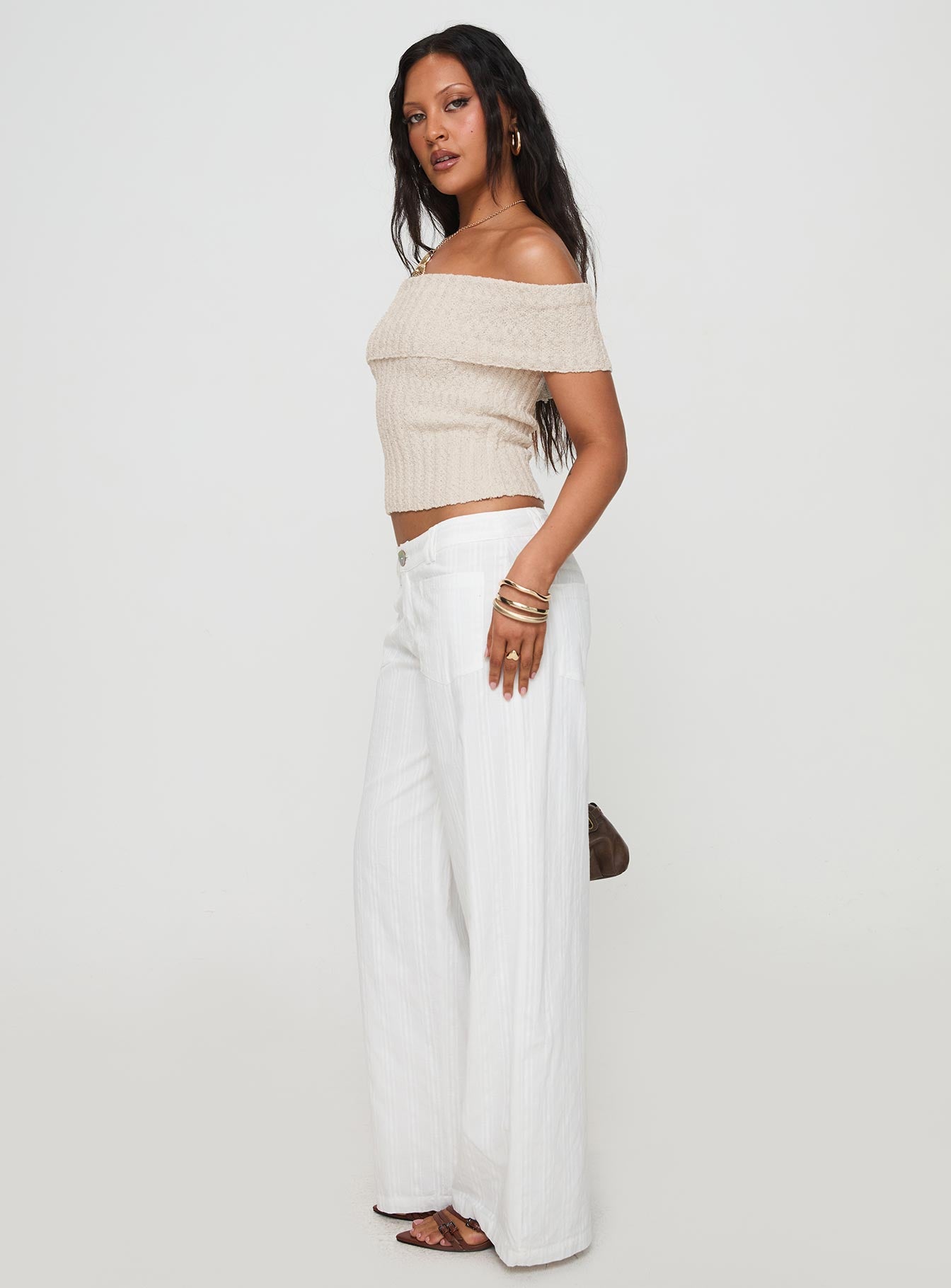 Vendi Low Rise Pant White - Image 4