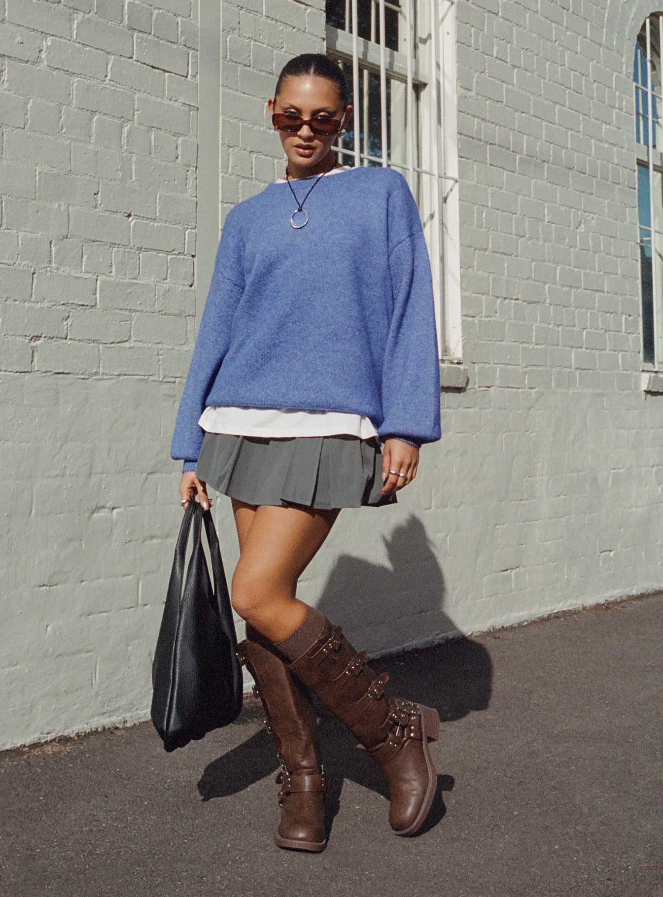 Cartwright Mini Skirt Charcoal - Image 10