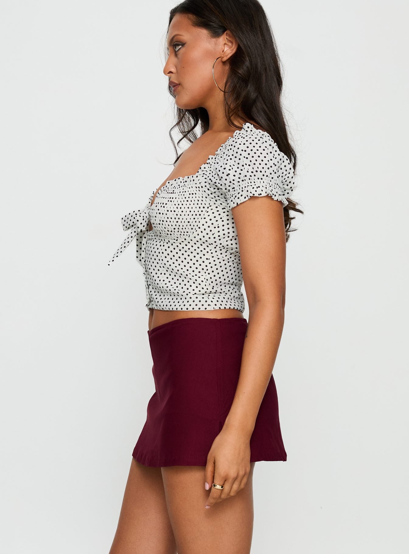 Cant Sleep Skort Burgundy - Image 4