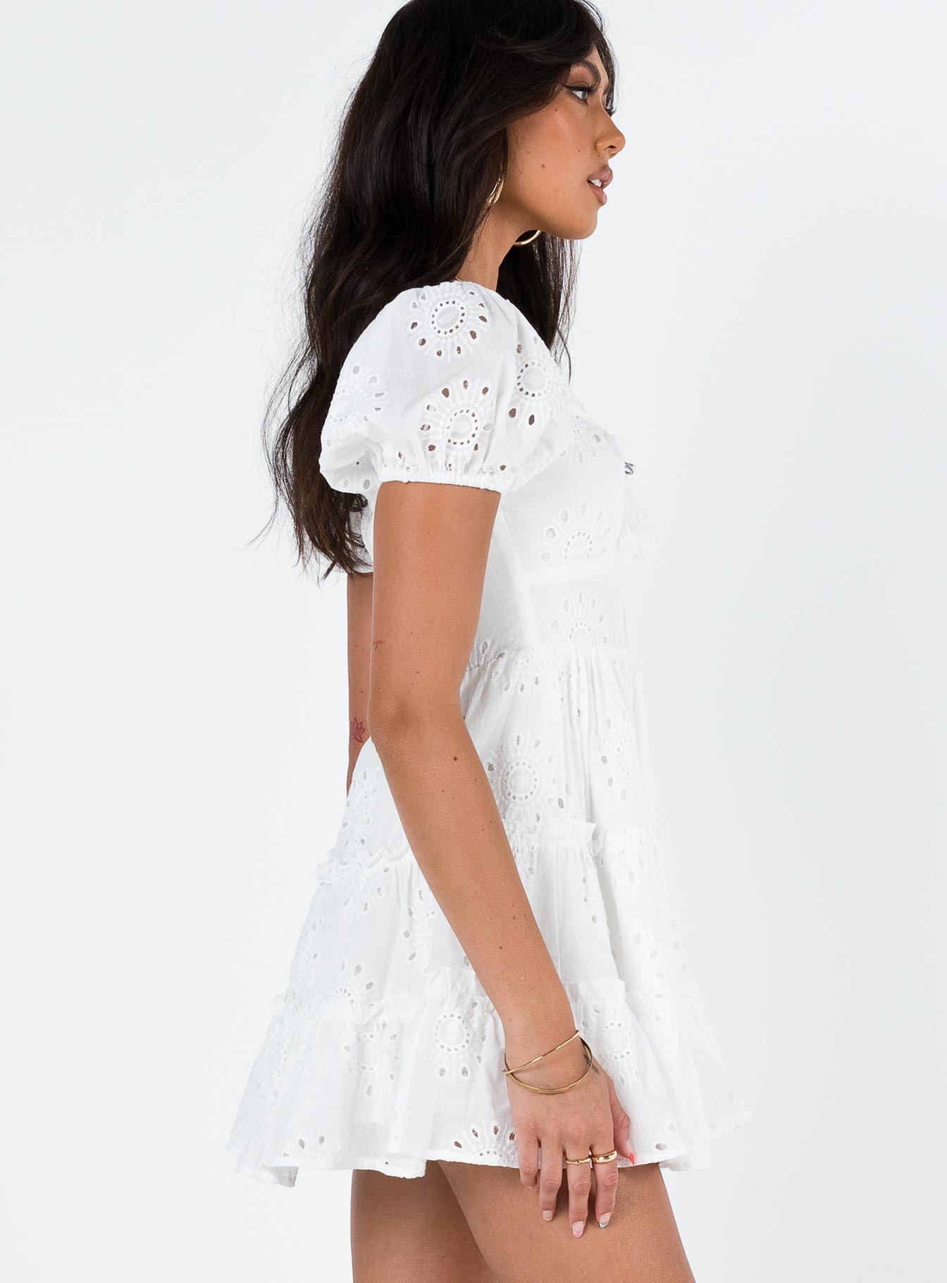 Lavine Mini Dress White - Image 4