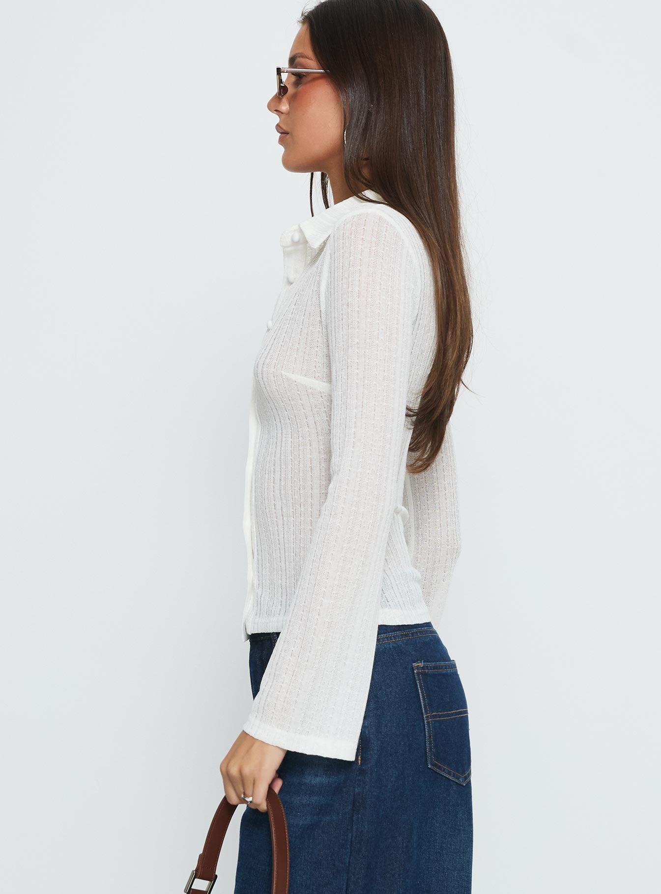 When You Sleep Long Sleeve Top White - Image 4