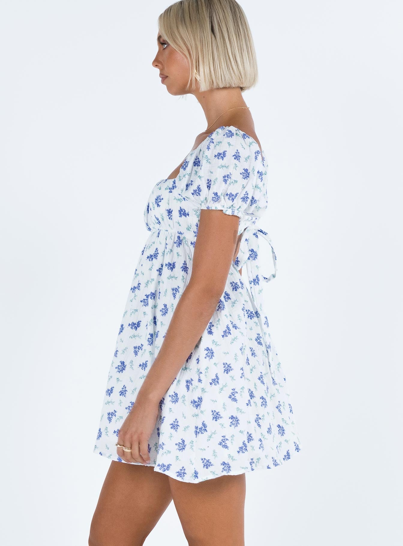 Lets Dance Mini Dress Blue Floral - Image 5